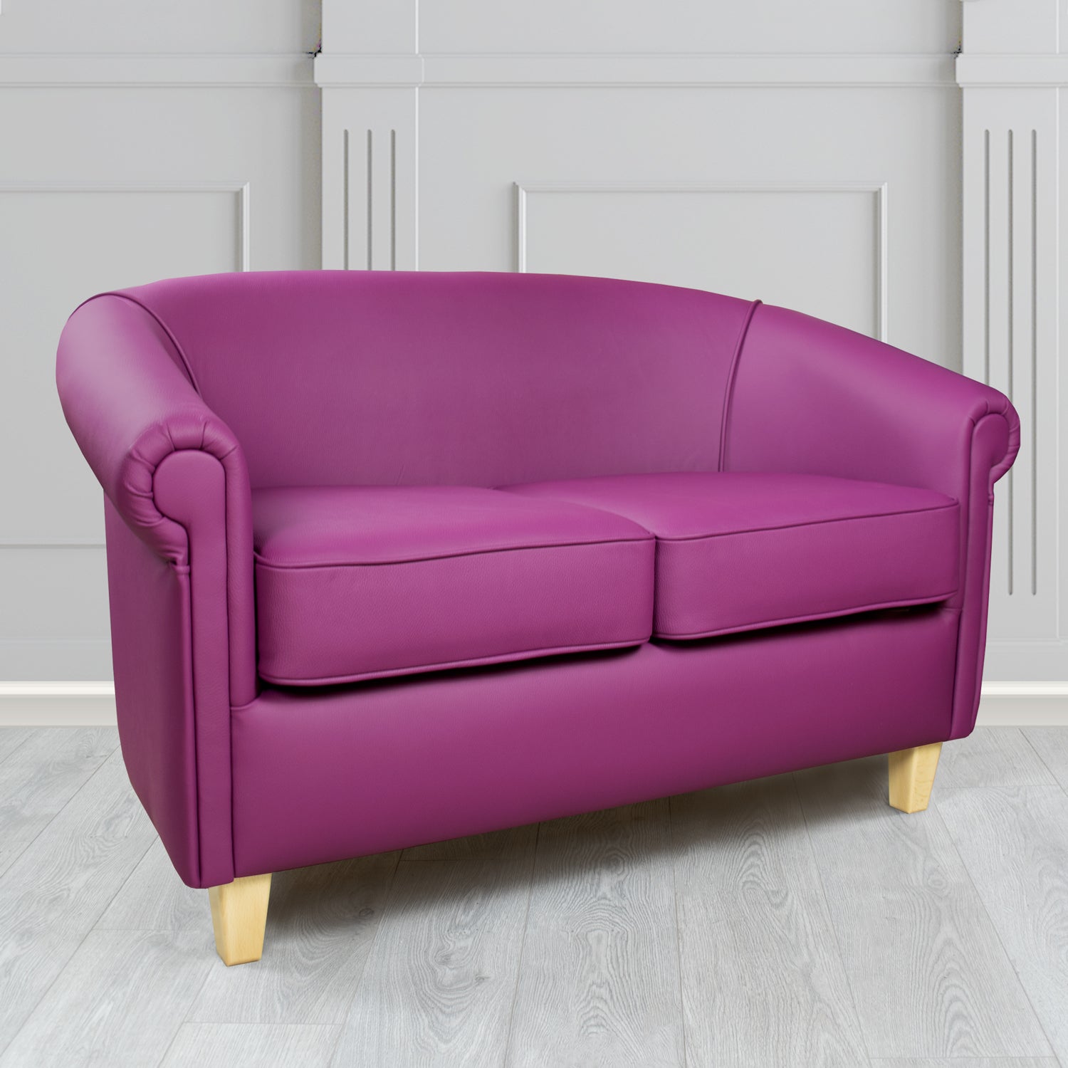 Siena 2 Seater Tub Sofa in Crib 5 Shelly Genuine Leather