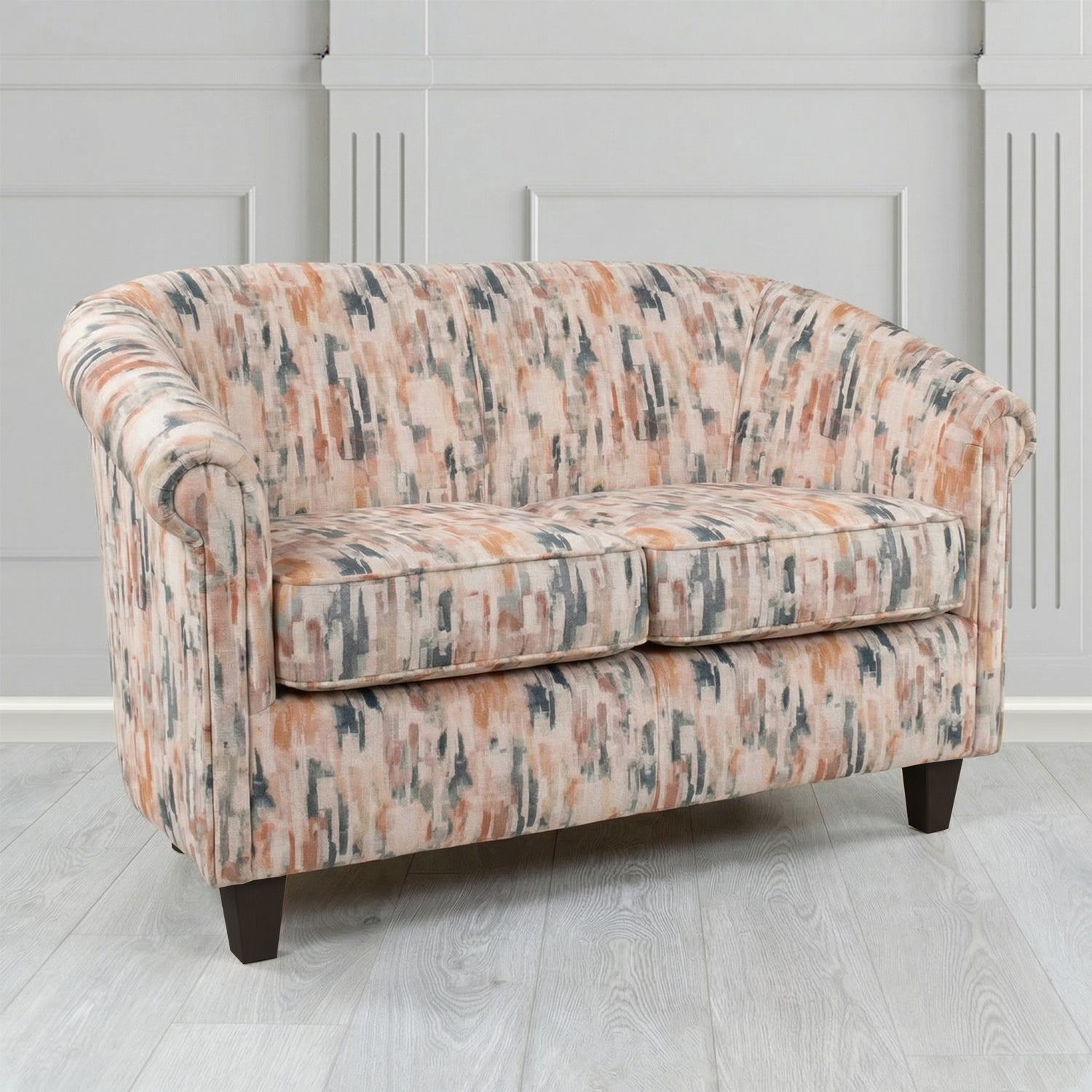 Siena 2 Seater Tub Sofa in Fryett's Aura Abstract Pattern Fabric