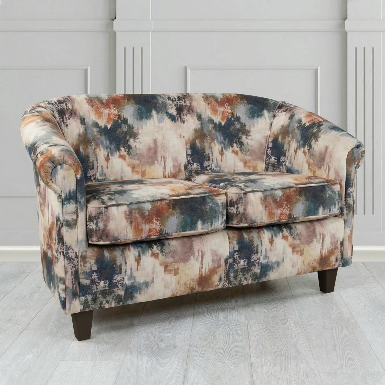 Siena 2 Seater Tub Sofa in Fryett's Kala Abstract Fabric