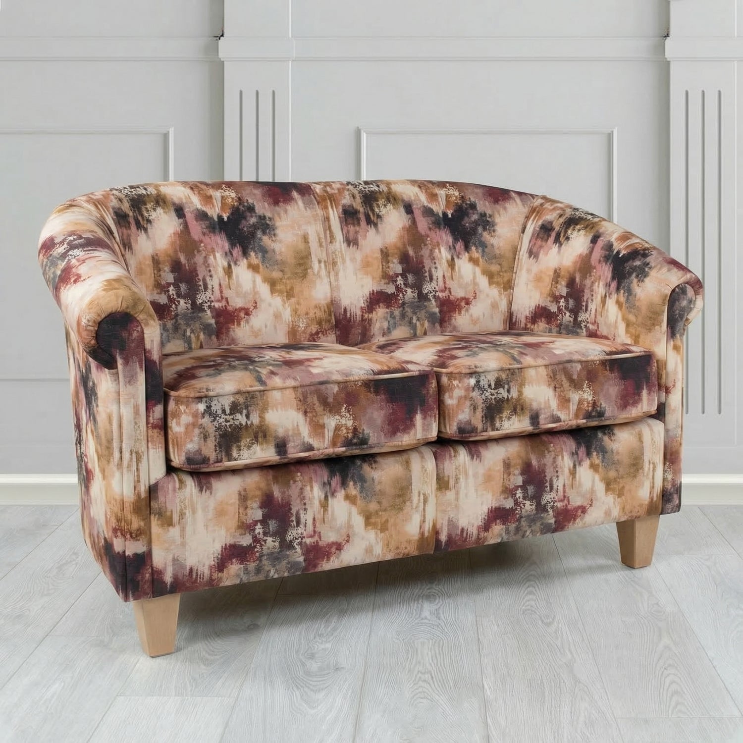 Siena 2 Seater Tub Sofa in Fryett's Kala Abstract Fabric