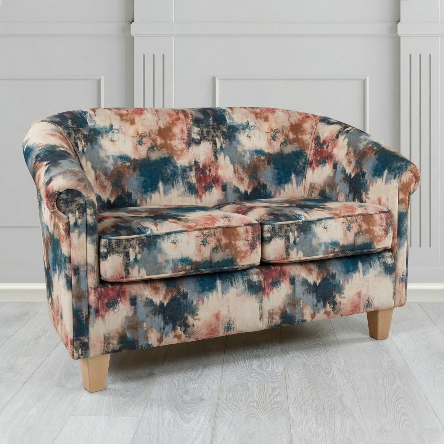 Siena 2 Seater Tub Sofa in Fryett's Kala Abstract Fabric