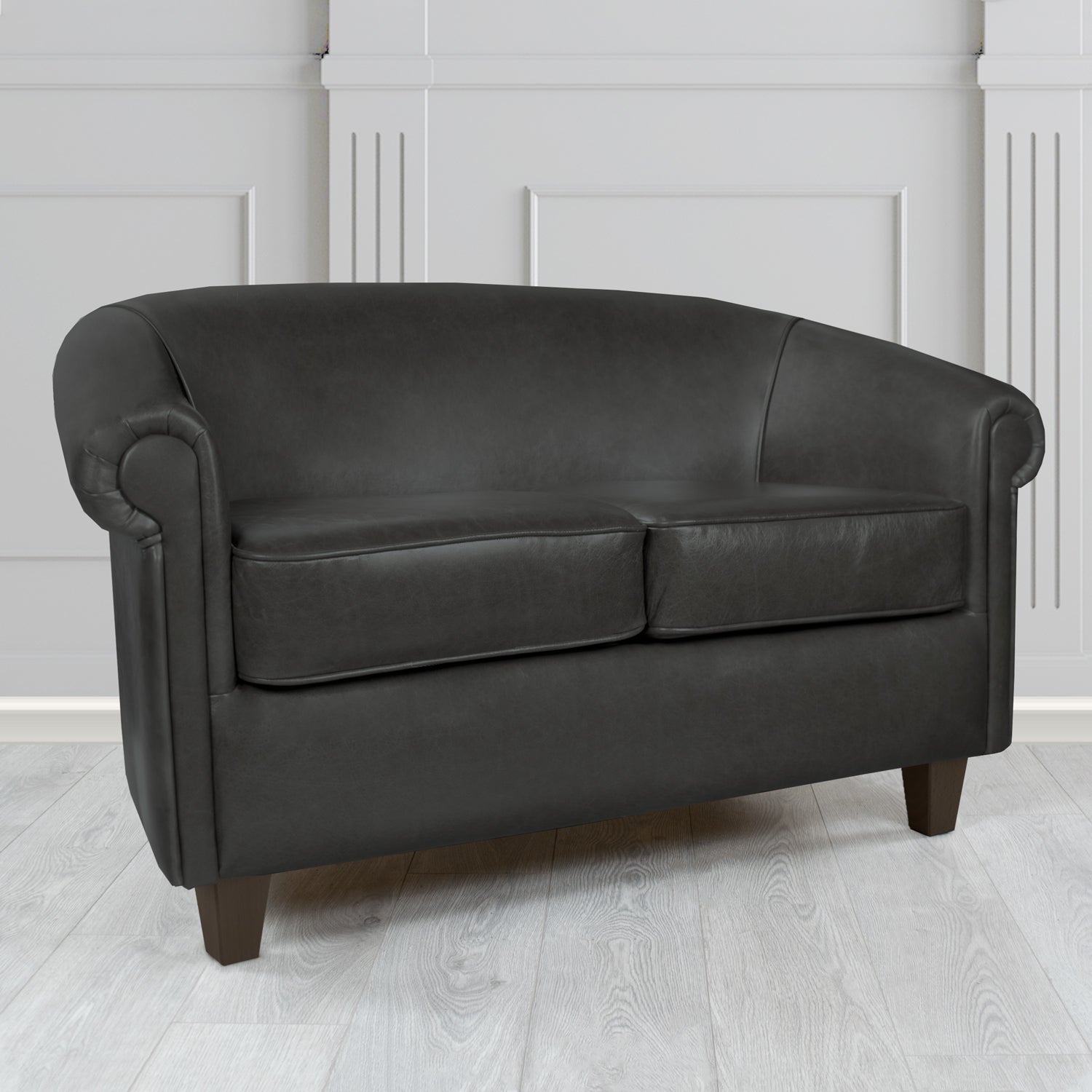 Siena 2 Seater Tub Sofa in Crest Leather Old English Crib 5 Genuine Leather