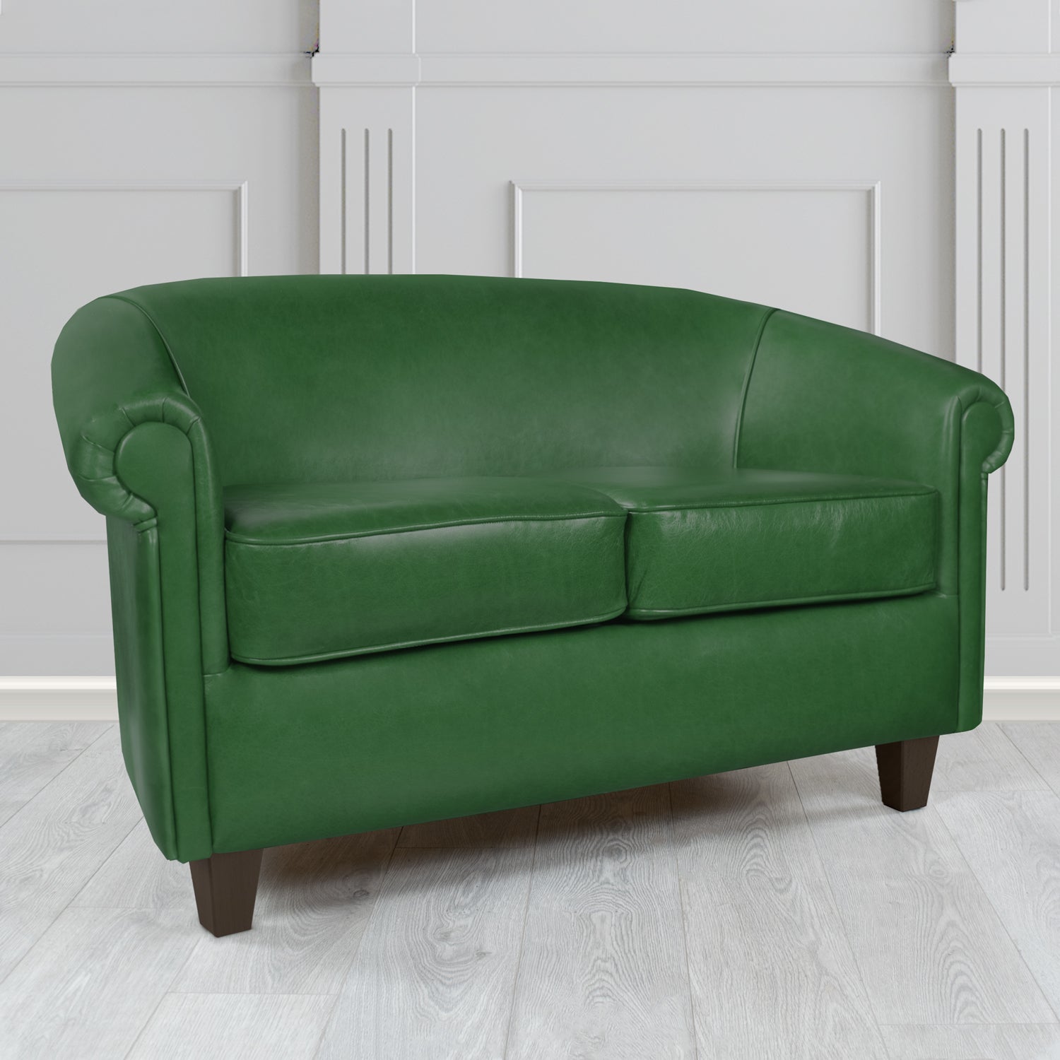 Siena 2 Seater Tub Sofa in Crest Leather Old English Crib 5 Genuine Leather