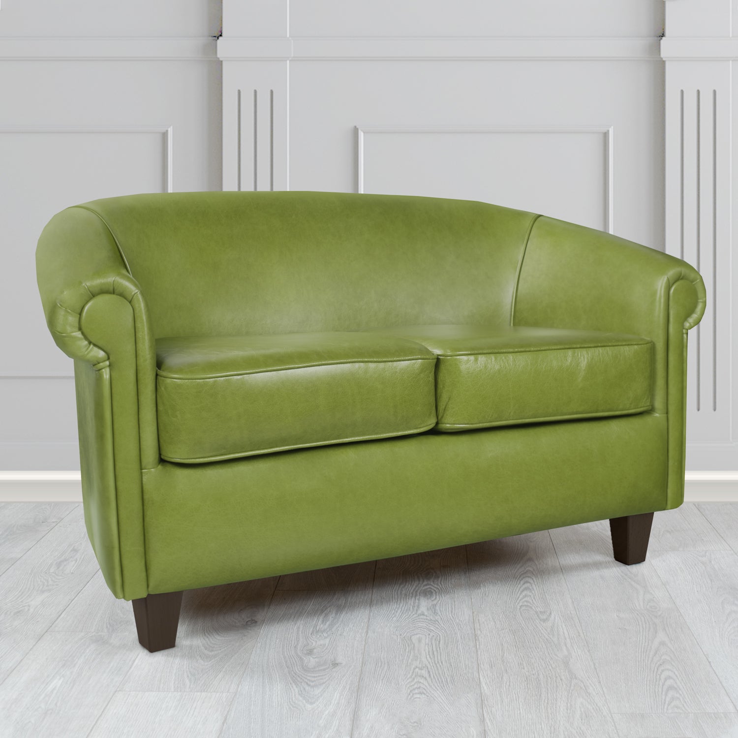 Siena 2 Seater Tub Sofa in Crest Leather Old English Crib 5 Genuine Leather