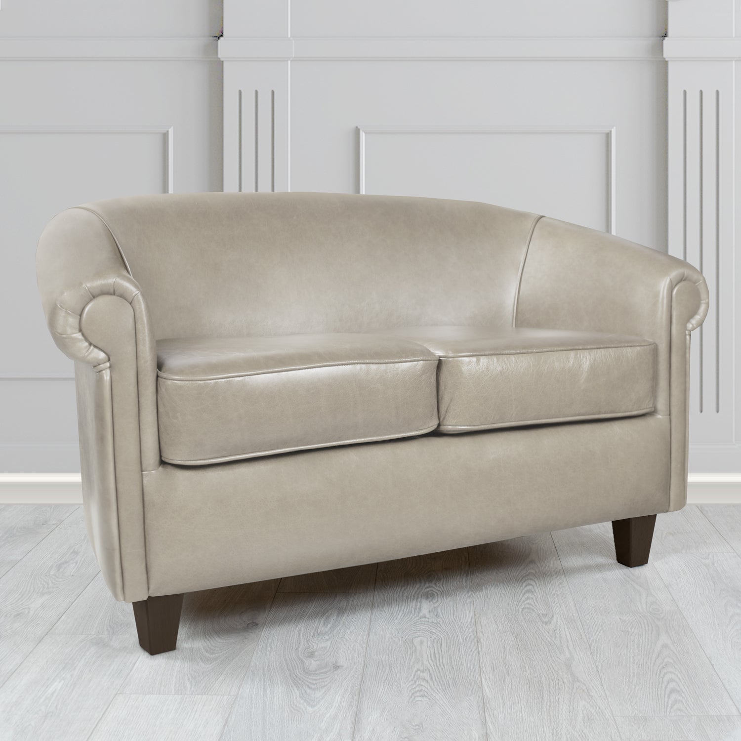 Siena 2 Seater Tub Sofa in Crib 5 Old English Genuine Leather