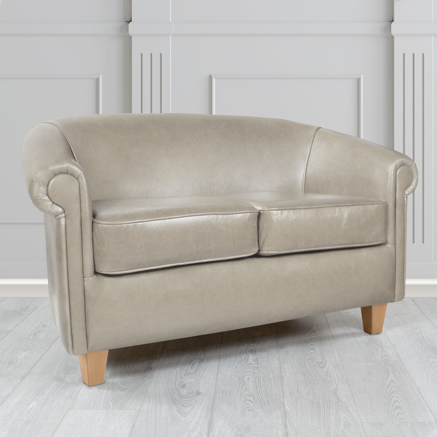 Siena 2 Seater Tub Sofa in Crib 5 Old English Genuine Leather
