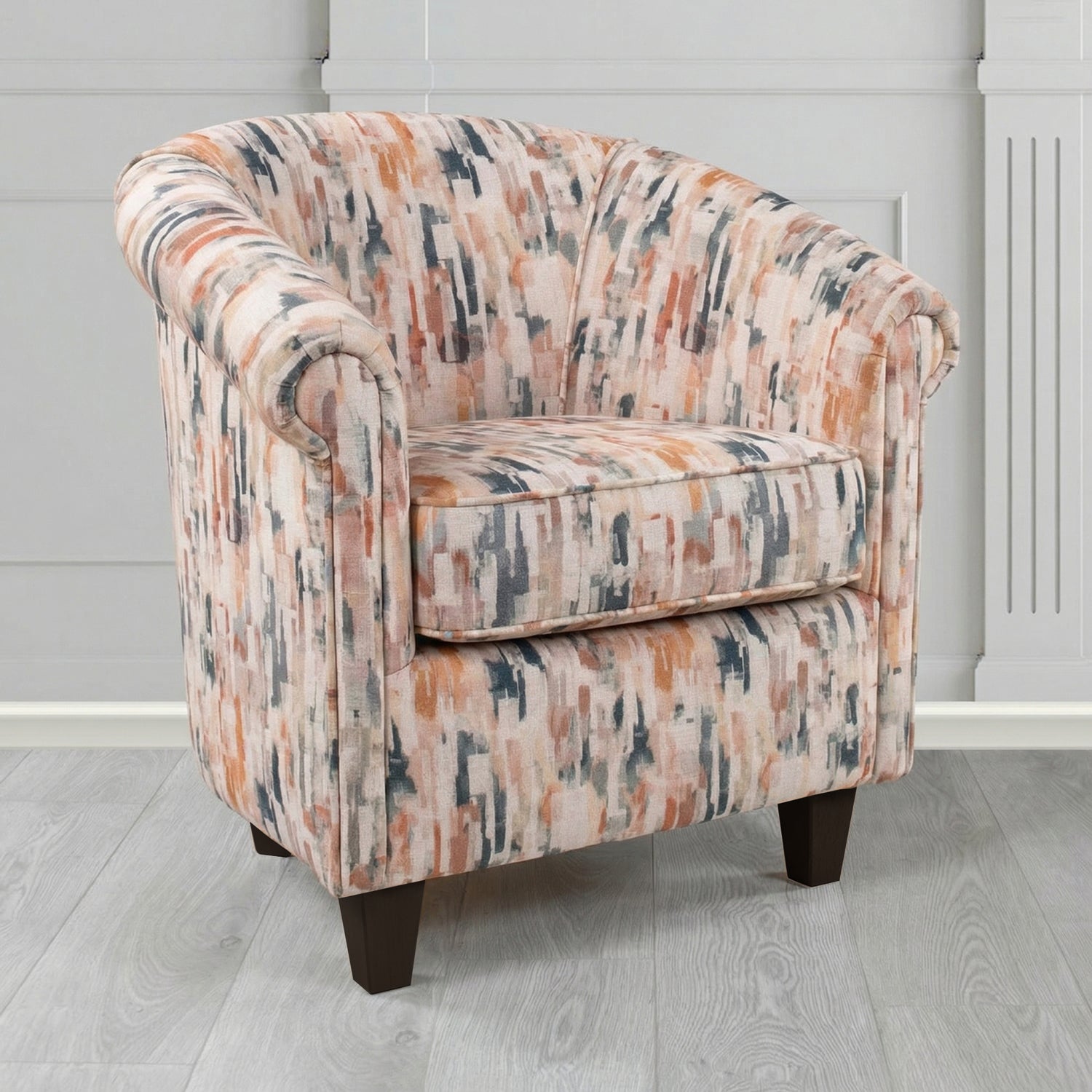 Siena Tub Chair in Fryett's Aura Abstract Pattern Fabric