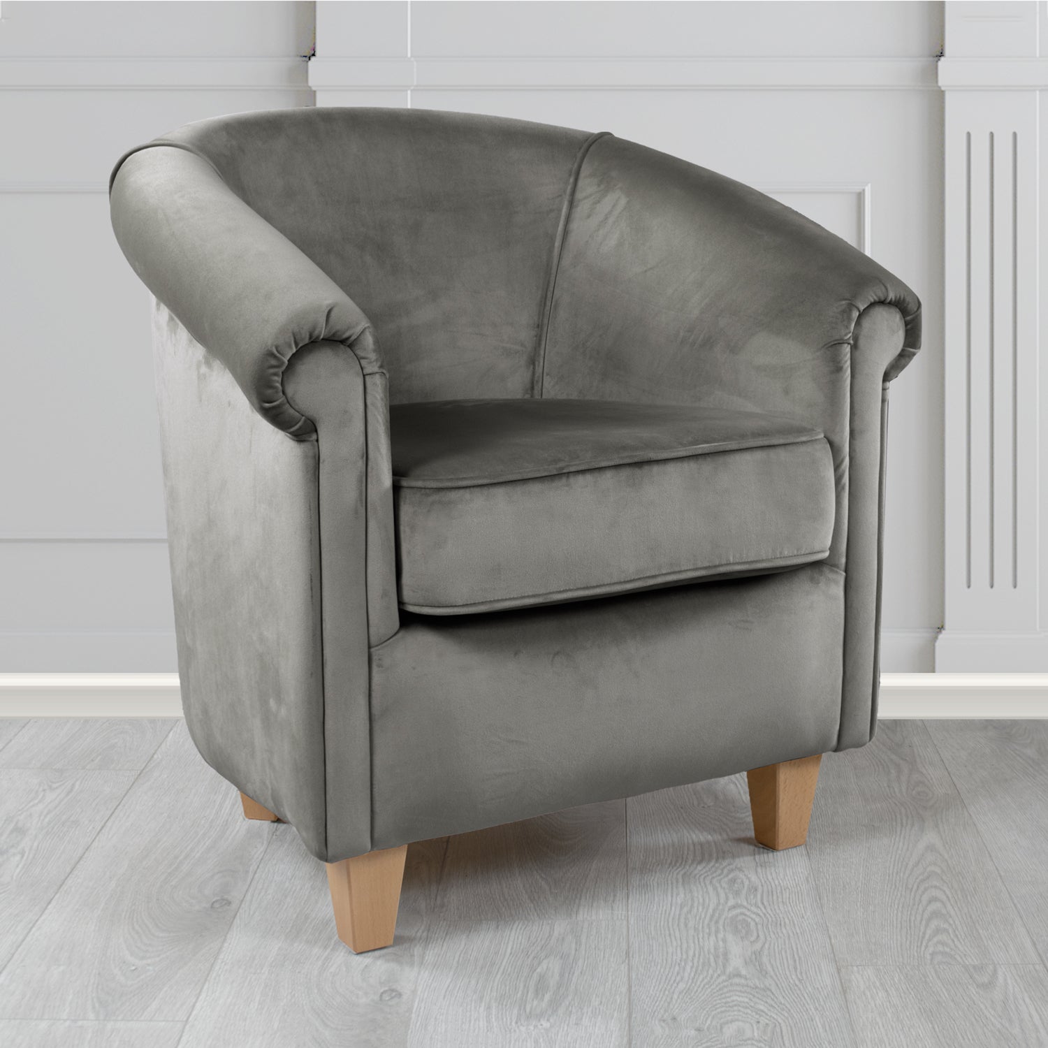 Siena Tub Chair in Monaco Plush Velvet Fabric