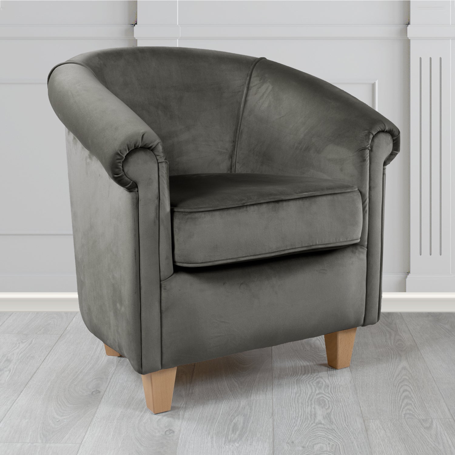 Siena Tub Chair in Monaco Plush Velvet Fabric
