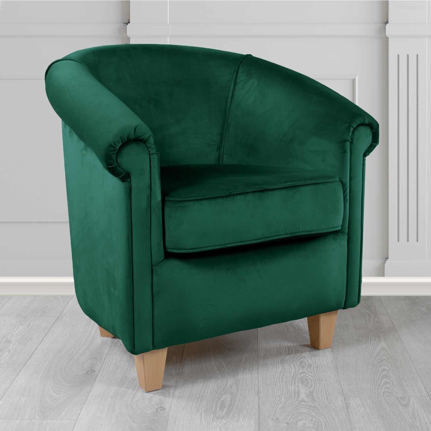 Siena Tub Chair in Monaco Plush Velvet Fabric