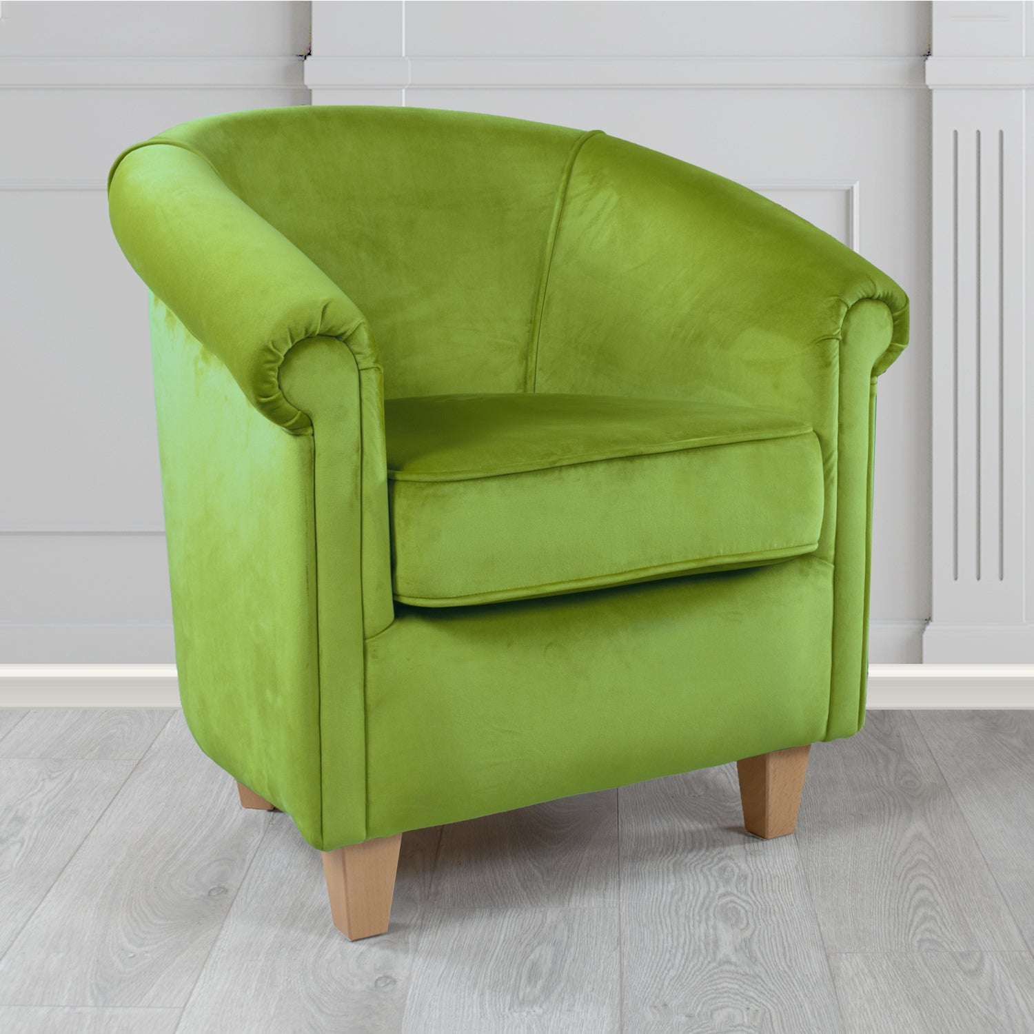 Siena Tub Chair in Monaco Plush Velvet Fabric