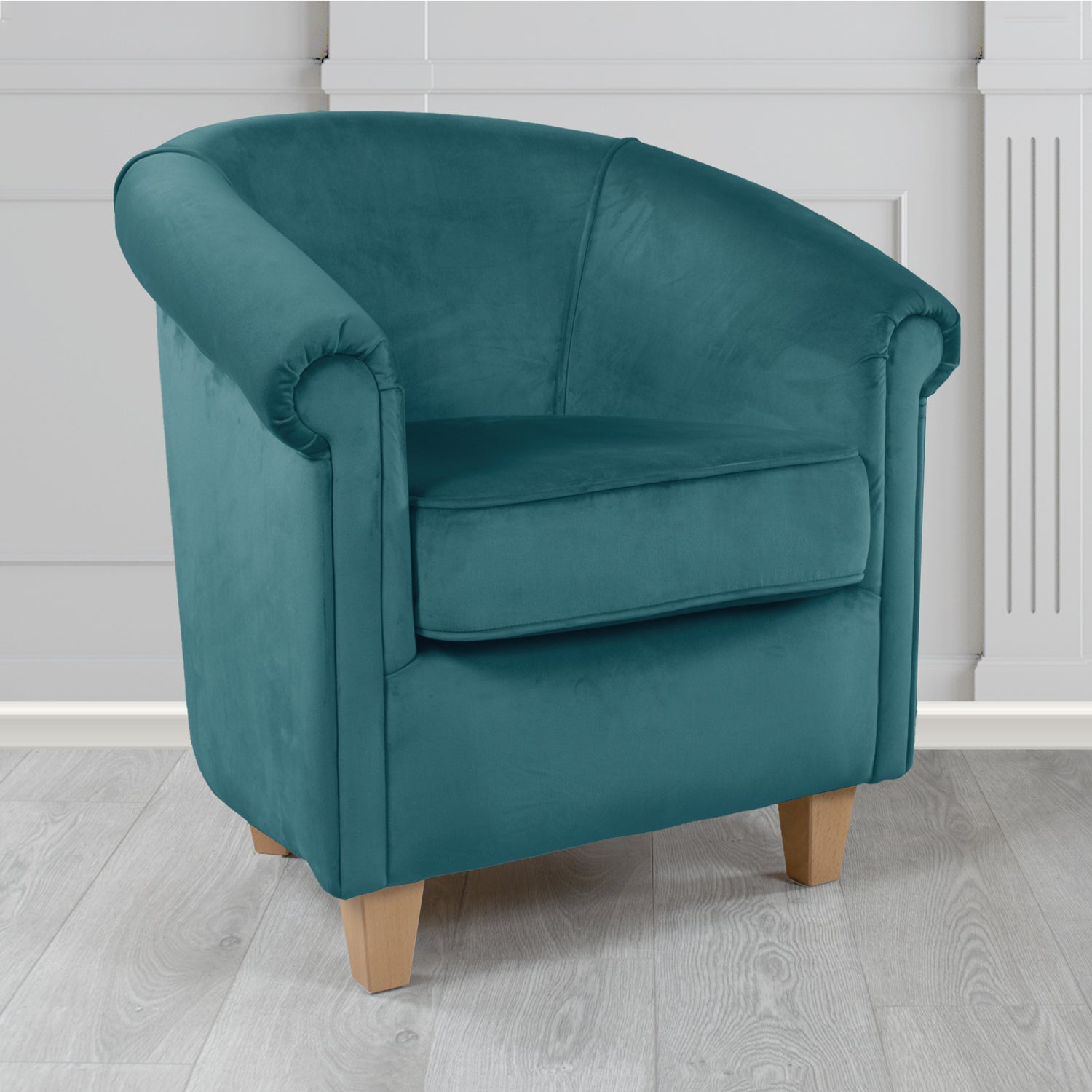 Siena Tub Chair in Monaco Plush Velvet Fabric