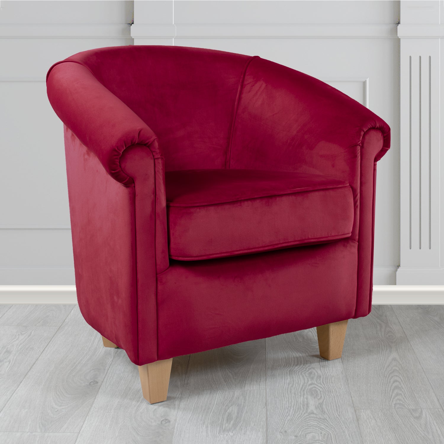 Siena Tub Chair in Monaco Plush Velvet Fabric