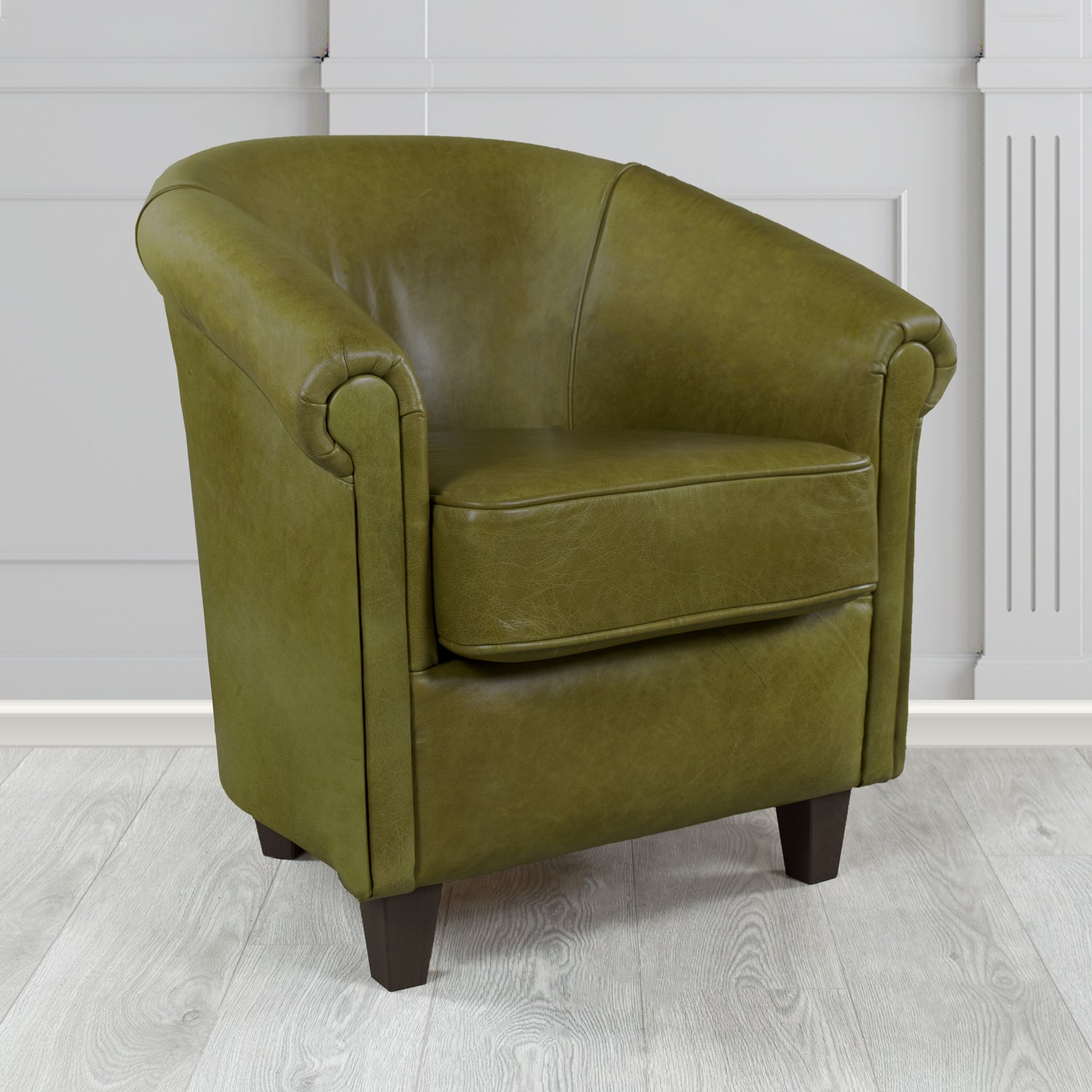 Siena Tub Chair in Crest Leather Old English Crib 5 Genuine Leather