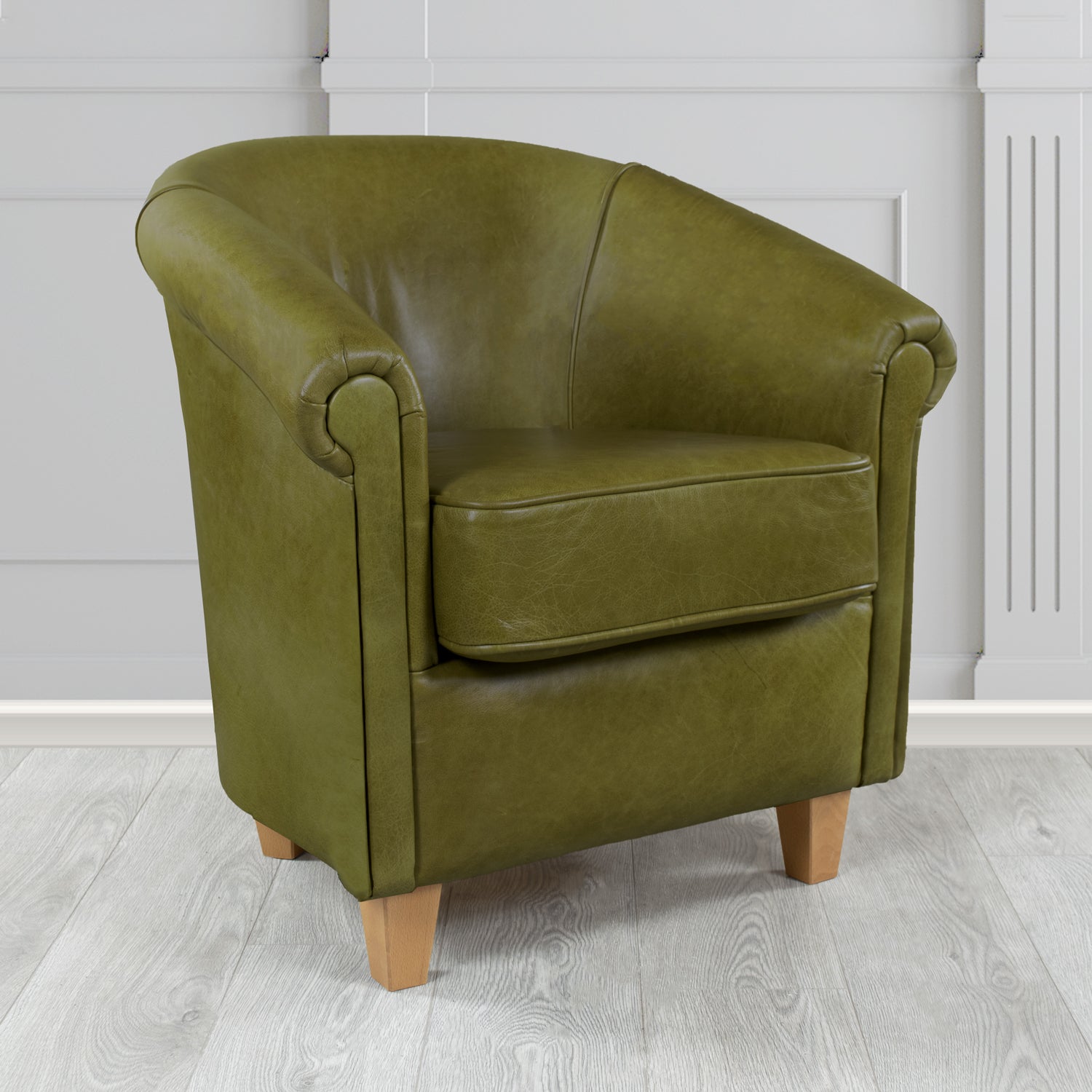 Siena Tub Chair in Crest Leather Old English Crib 5 Genuine Leather