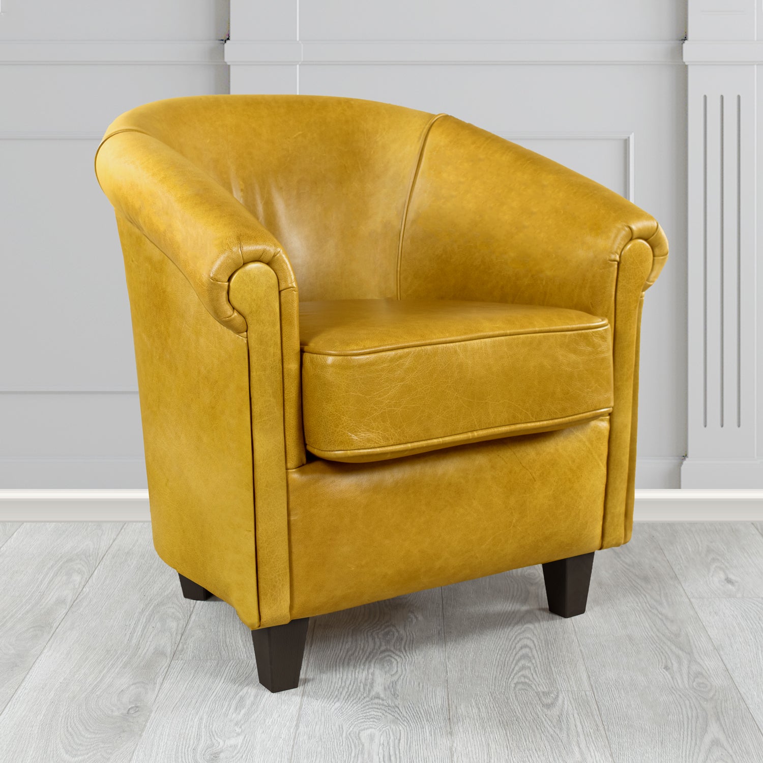 Siena Tub Chair in Crest Leather Old English Crib 5 Genuine Leather