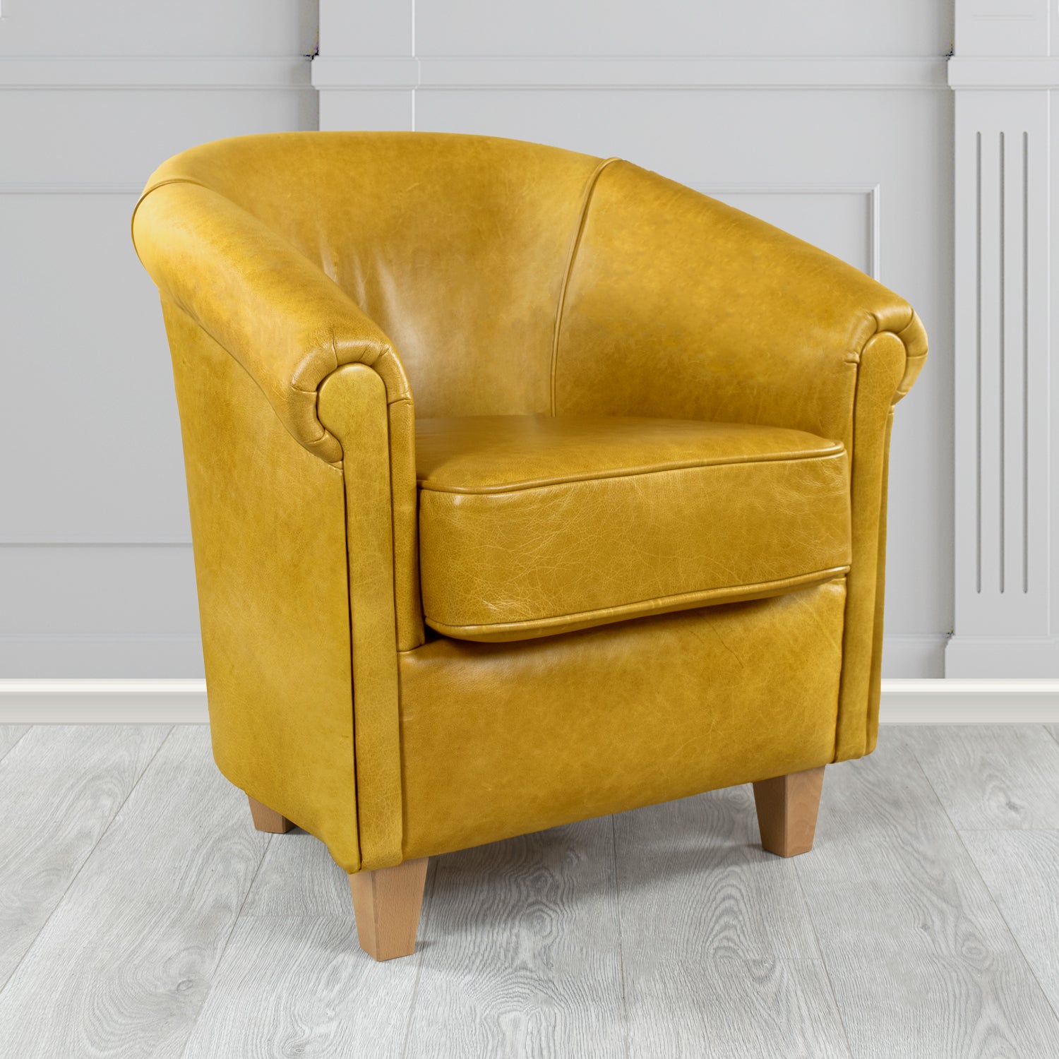 Siena Tub Chair in Crest Leather Old English Crib 5 Genuine Leather