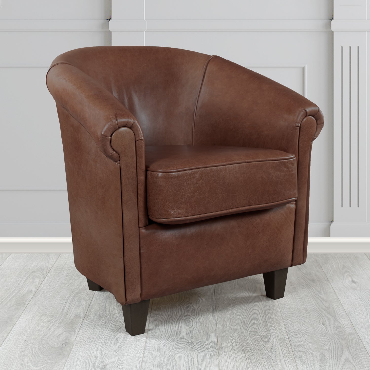 Siena Tub Chair in Crest Leather Old English Crib 5 Genuine Leather