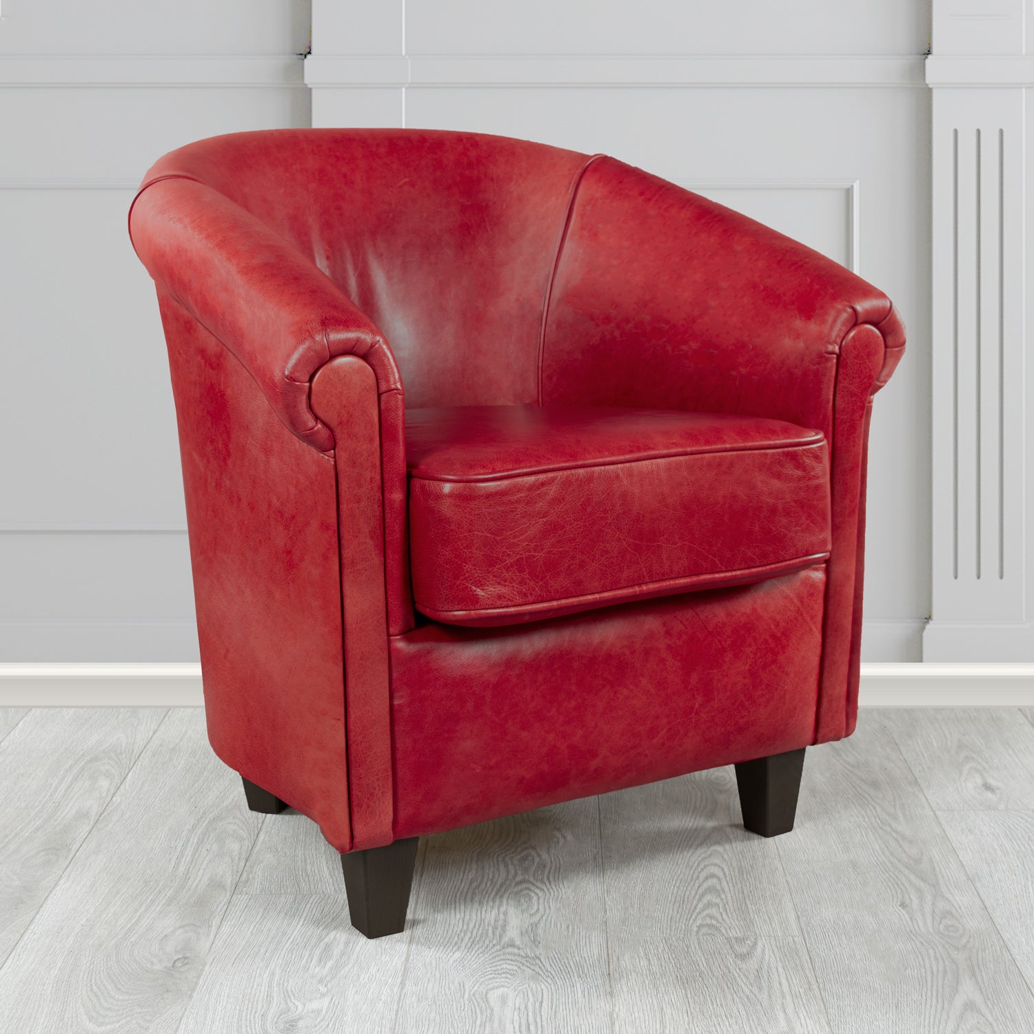 Siena Tub Chair in Crest Leather Old English Crib 5 Genuine Leather
