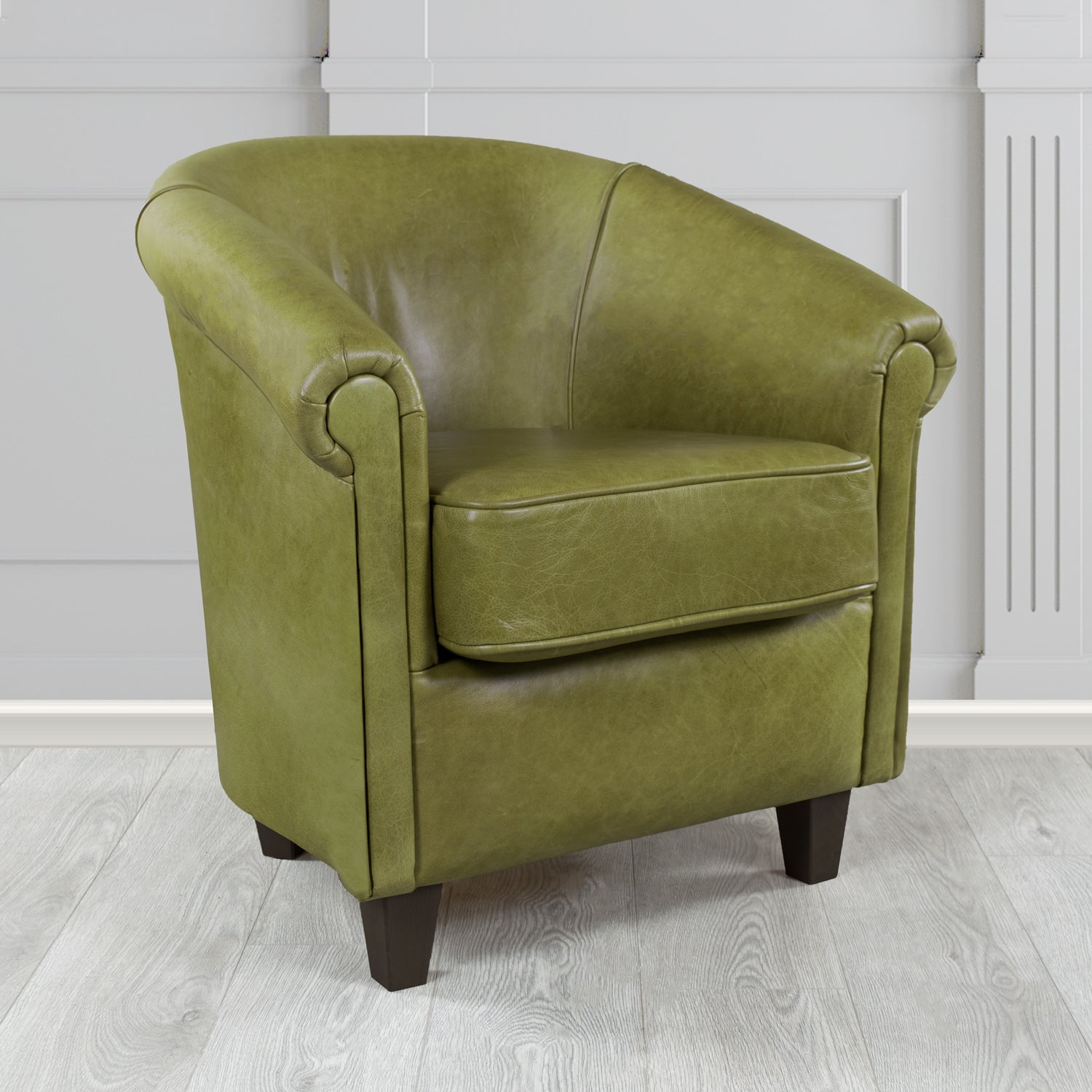 Siena Tub Chair in Crest Leather Old English Crib 5 Genuine Leather