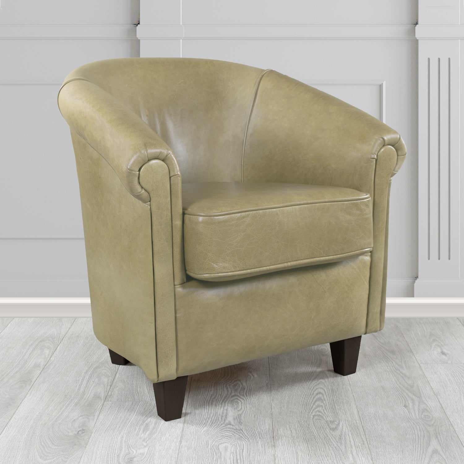 Siena Tub Chair in Crest Leather Old English Crib 5 Genuine Leather