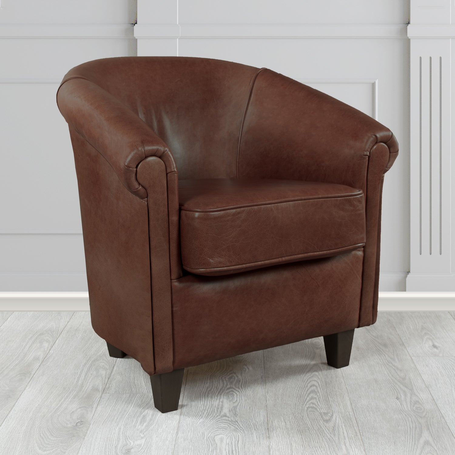 Siena Tub Chair in Crest Leather Old English Crib 5 Genuine Leather