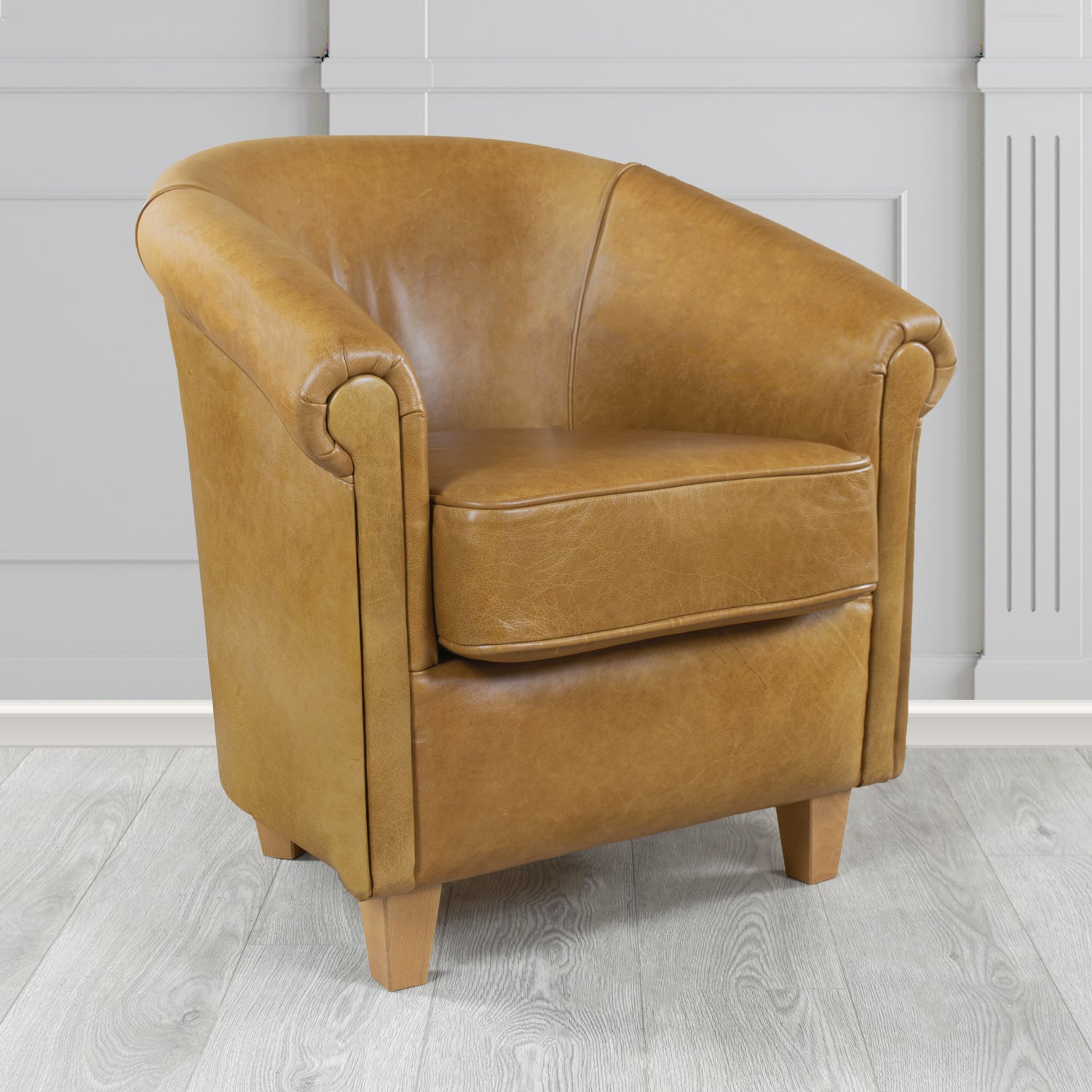 Siena Tub Chair in Crest Leather Old English Crib 5 Genuine Leather