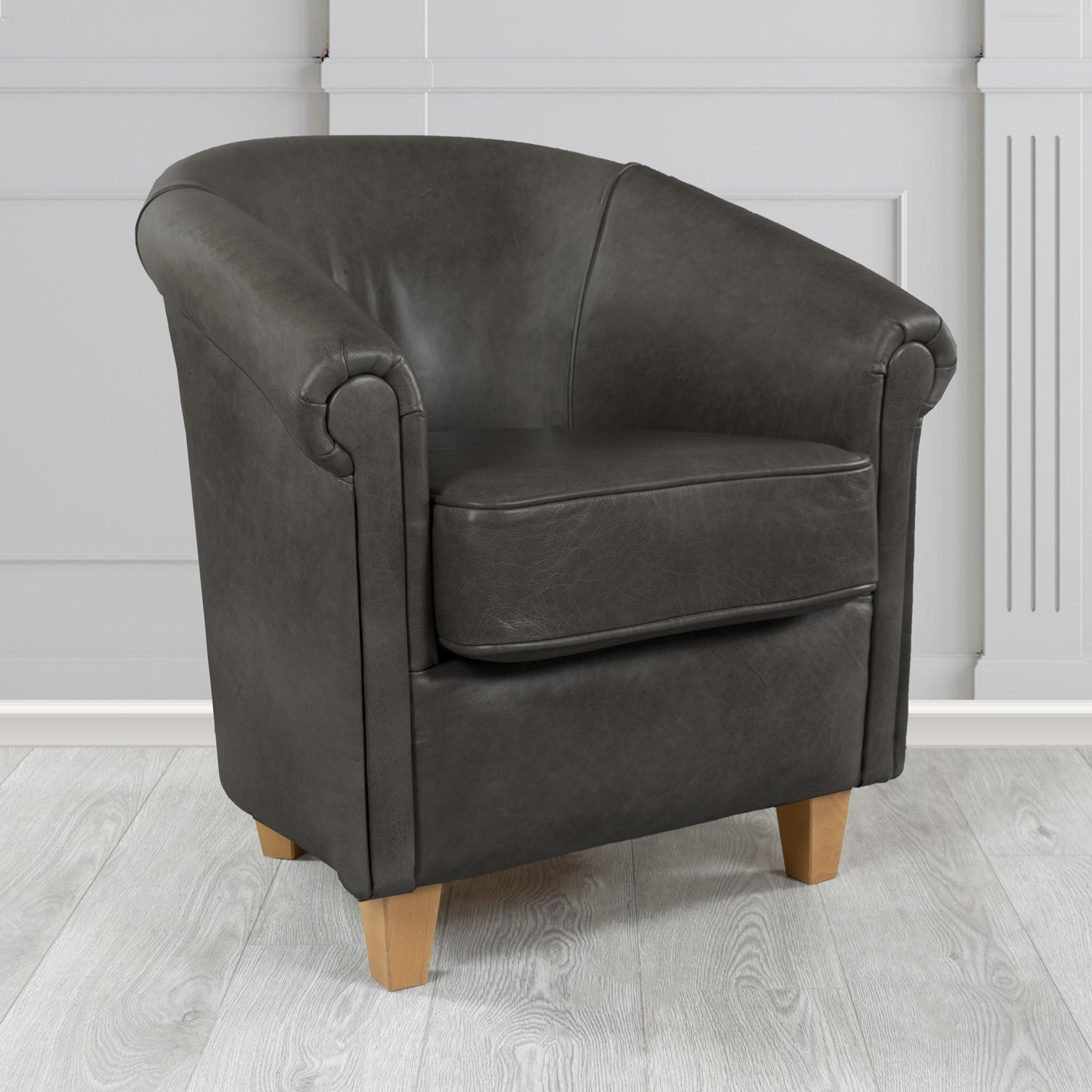 Siena Tub Chair in Crest Leather Old English Crib 5 Genuine Leather