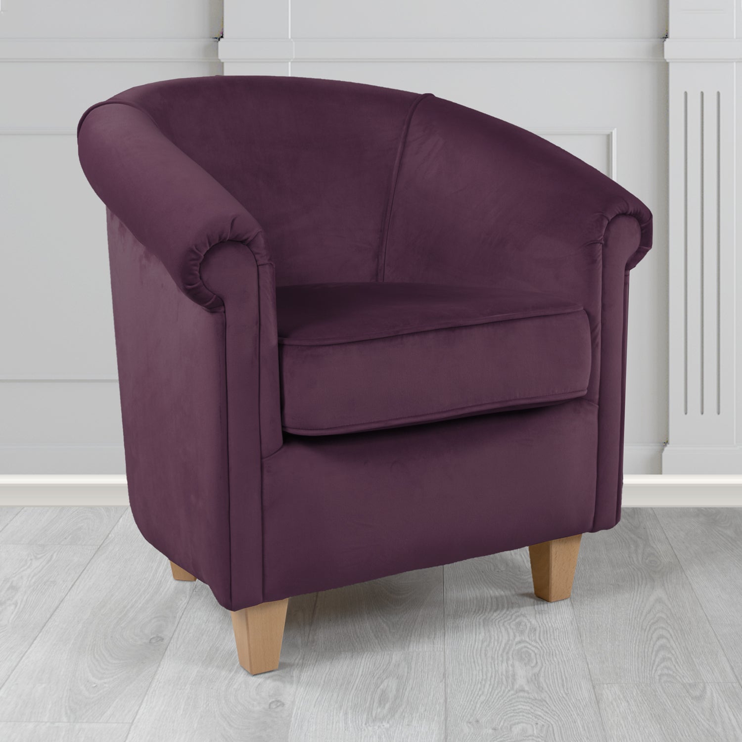 Siena Tub Chair in Passione Velvet Fabric