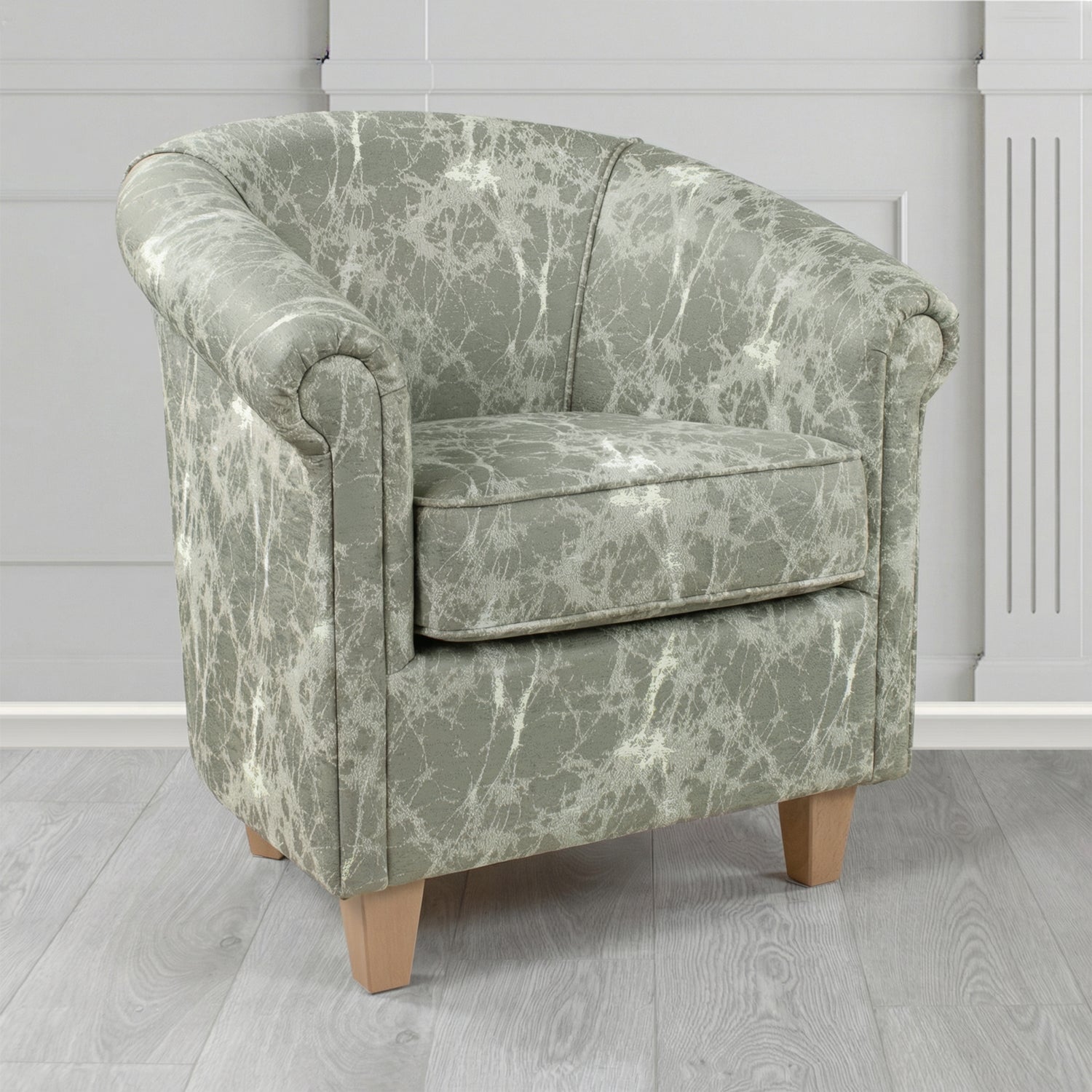 Siena Tub Chair in Porter and Stone Lava Abstract Pattern Fabric