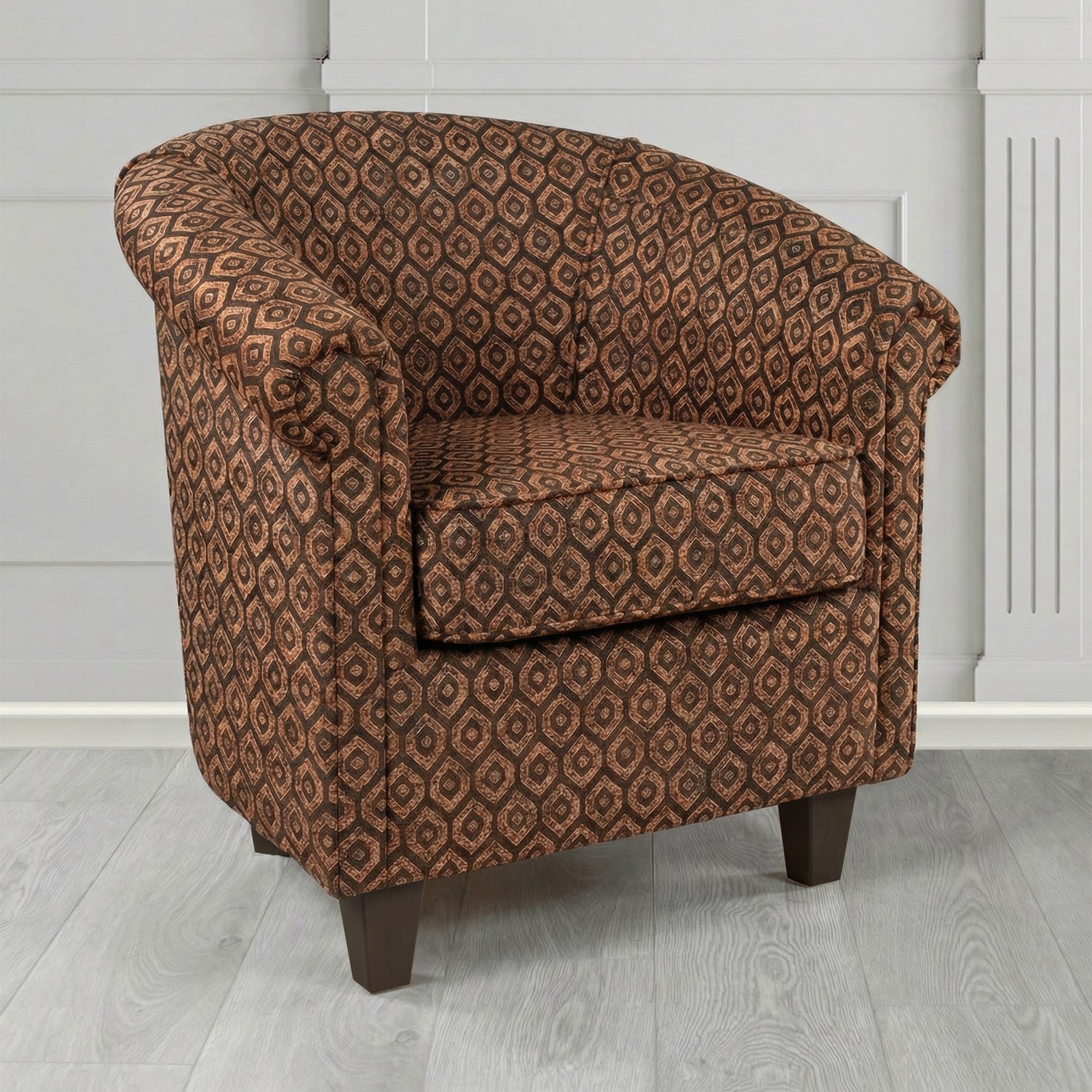 Siena Tub Chair in Porter and Stone Mistral Geometric Pattern Fabric