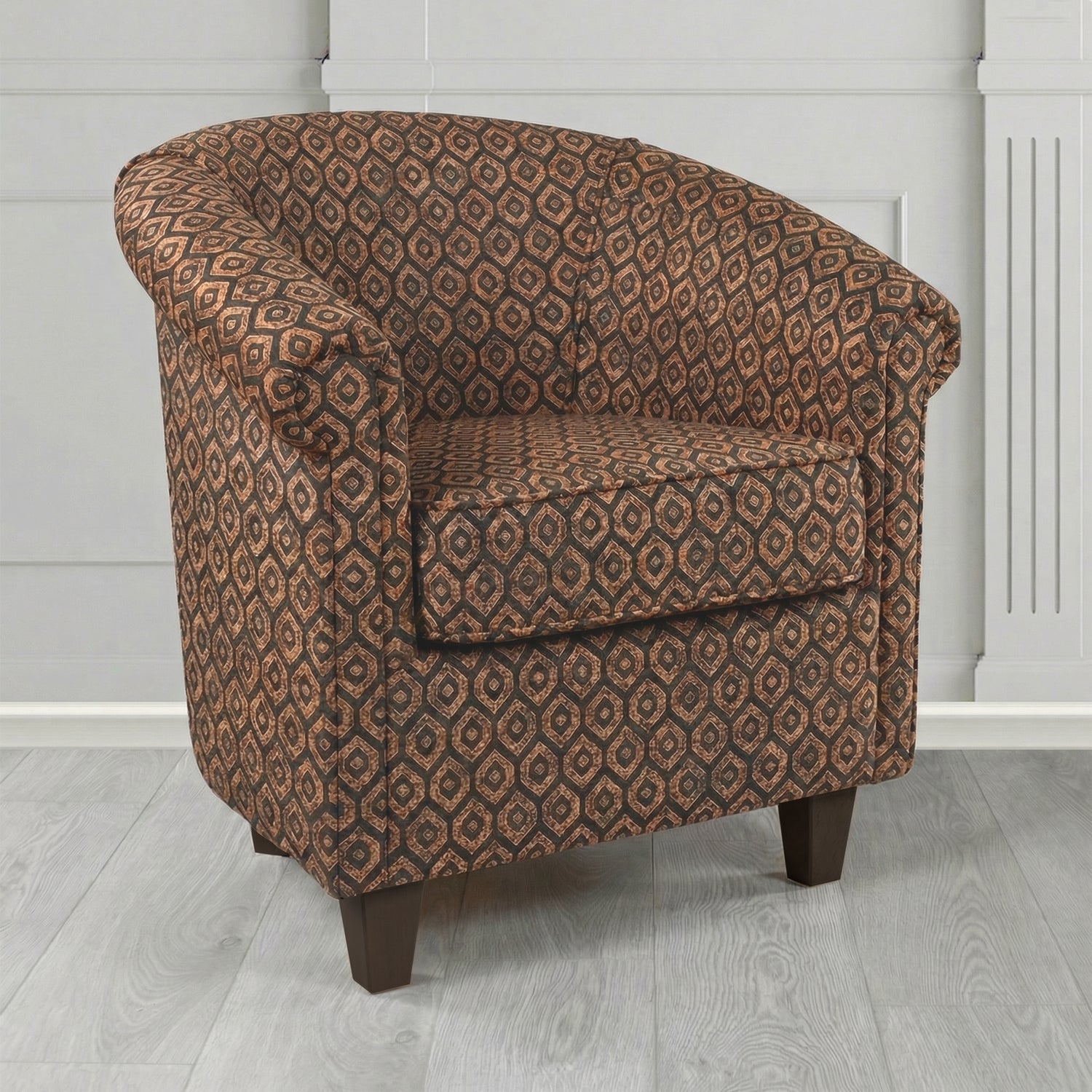 Siena Tub Chair in Porter and Stone Mistral Geometric Pattern Fabric
