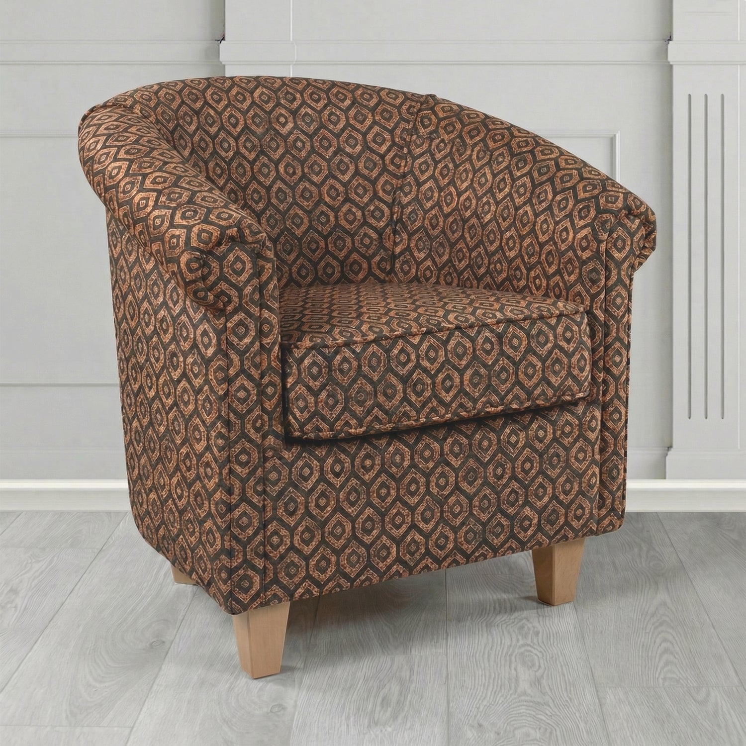 Siena Tub Chair in Porter and Stone Mistral Geometric Pattern Fabric