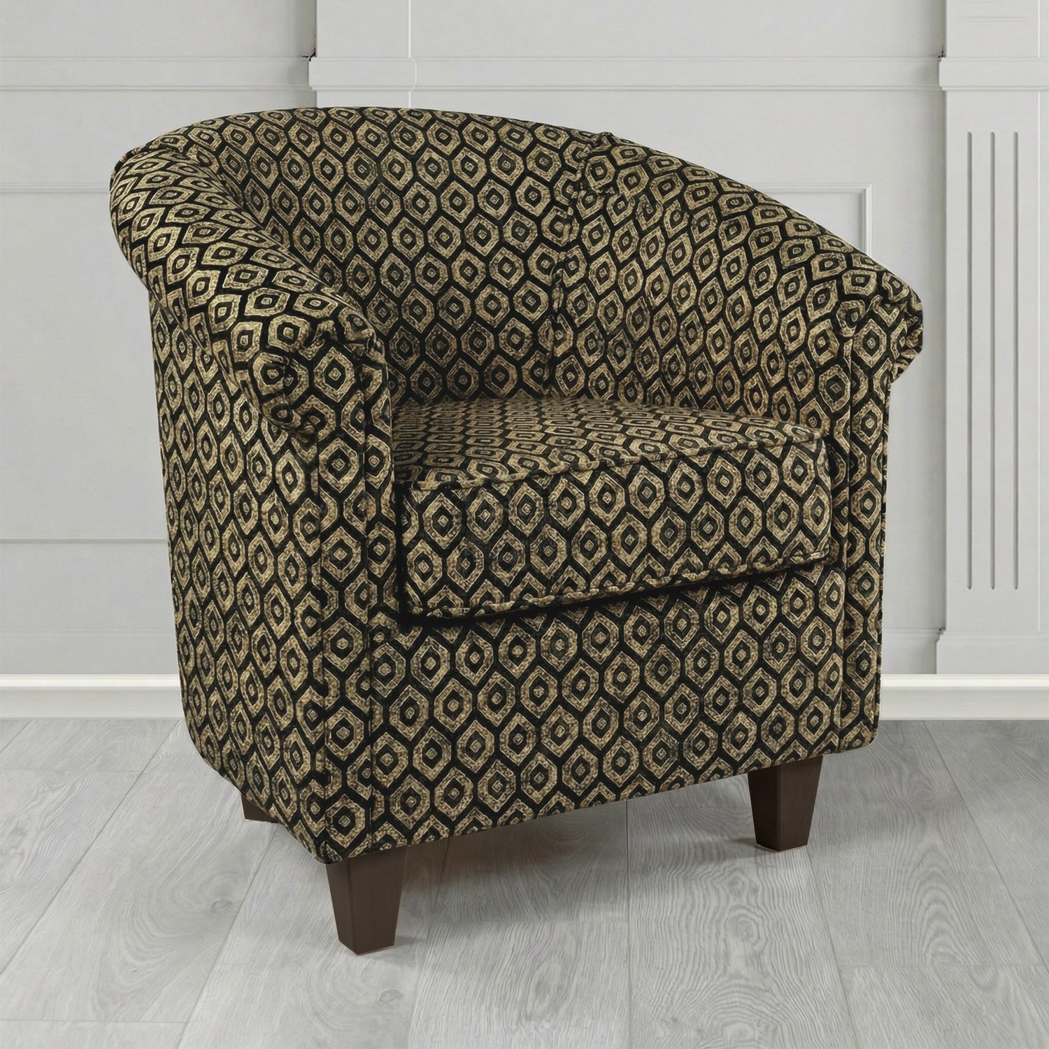 Siena Tub Chair in Porter and Stone Mistral Geometric Pattern Fabric