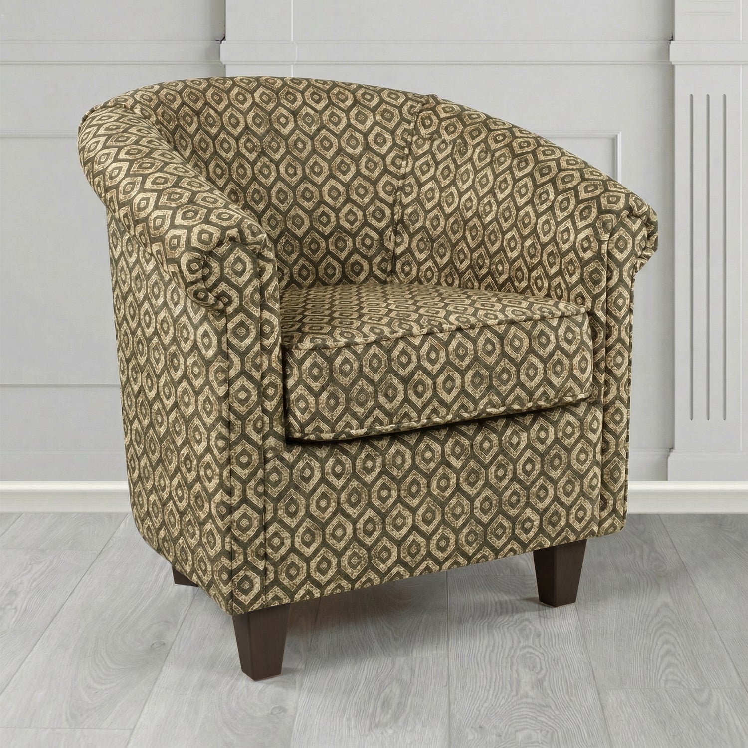 Siena Tub Chair in Porter and Stone Mistral Geometric Pattern Fabric