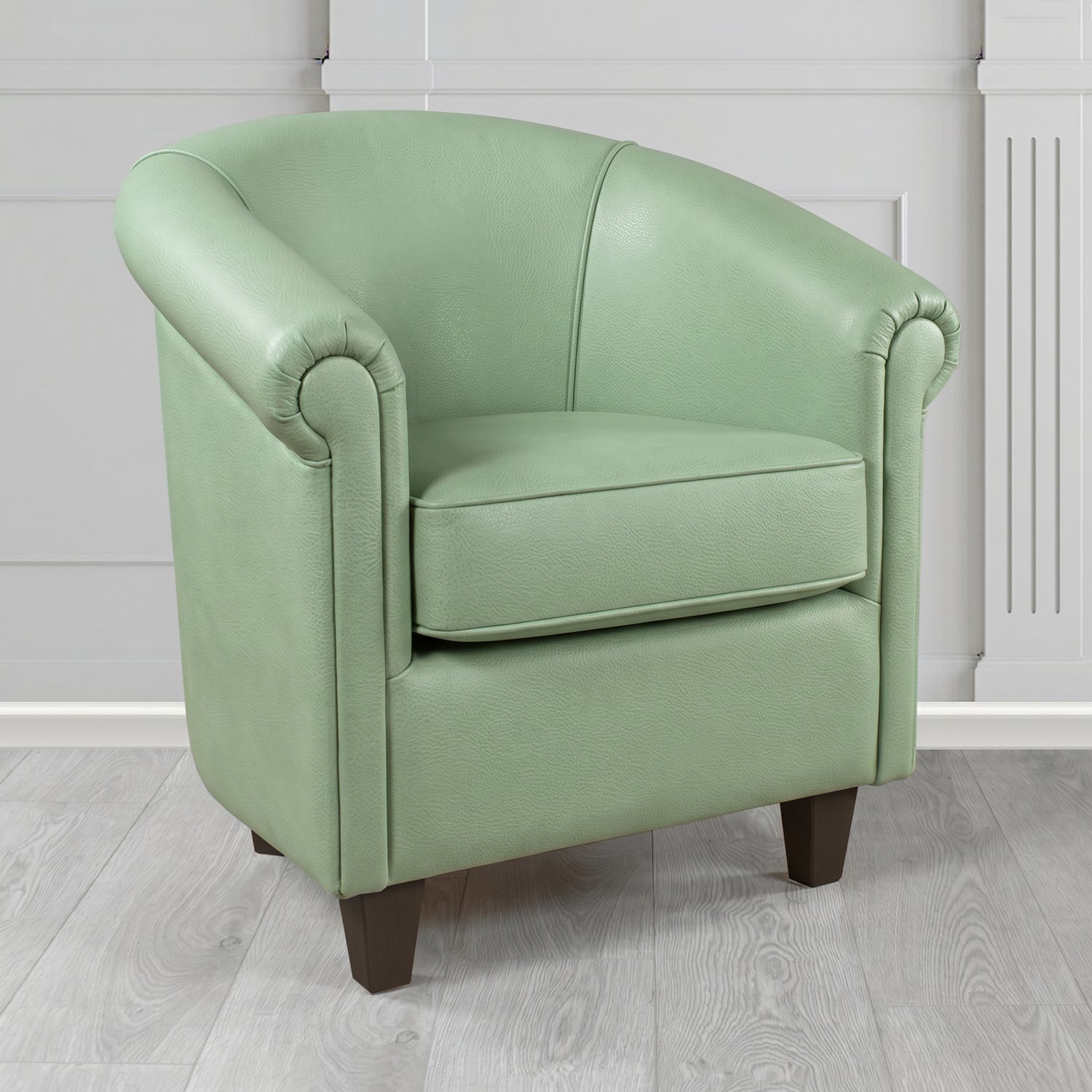 Siena Tub Chair in Crest Leather Saloon Semi-Aniline Crib 5 Genuine Leather
