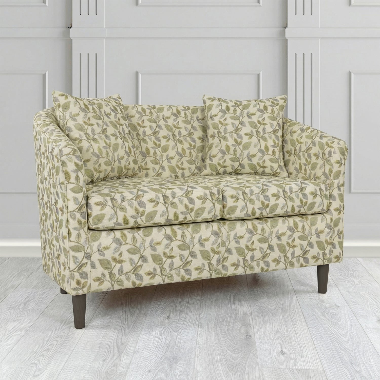 St Tropez 2 Seater Tub Sofa in Porter and Stone Vercelli Floral Fabric with Scatter Cushion