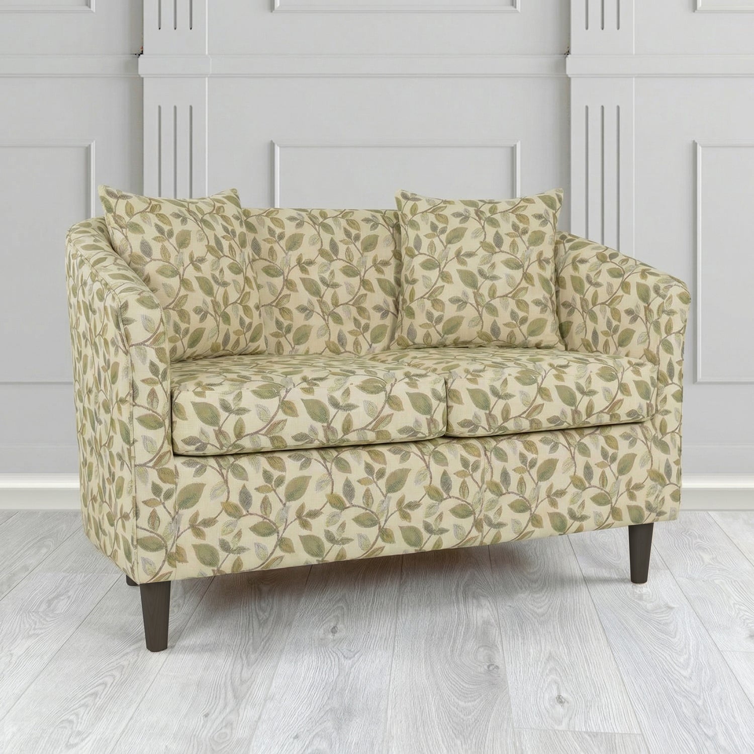 St Tropez 2 Seater Tub Sofa in Porter and Stone Vercelli Floral Fabric with Scatter Cushion