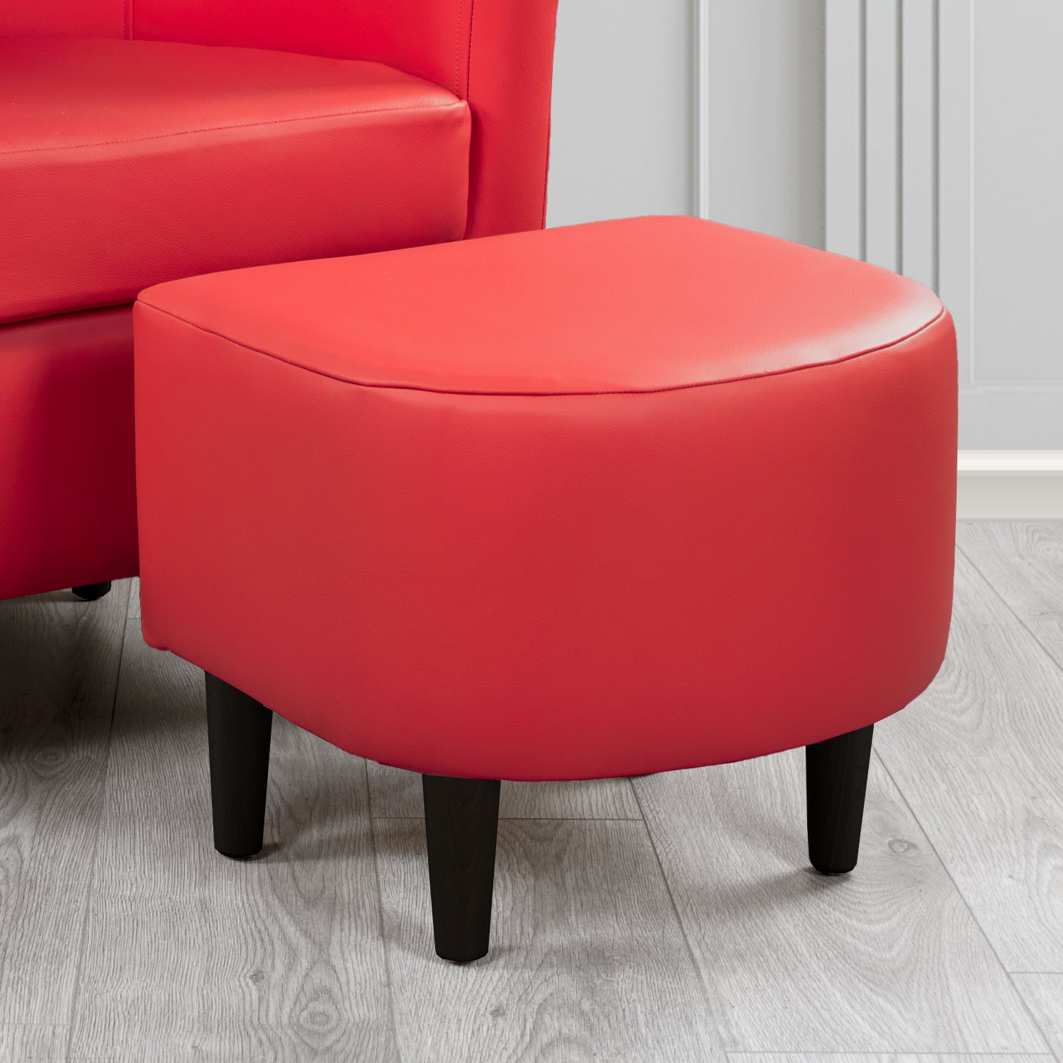 St Tropez Footstool in Shelly Crib 5 Genuine Leather