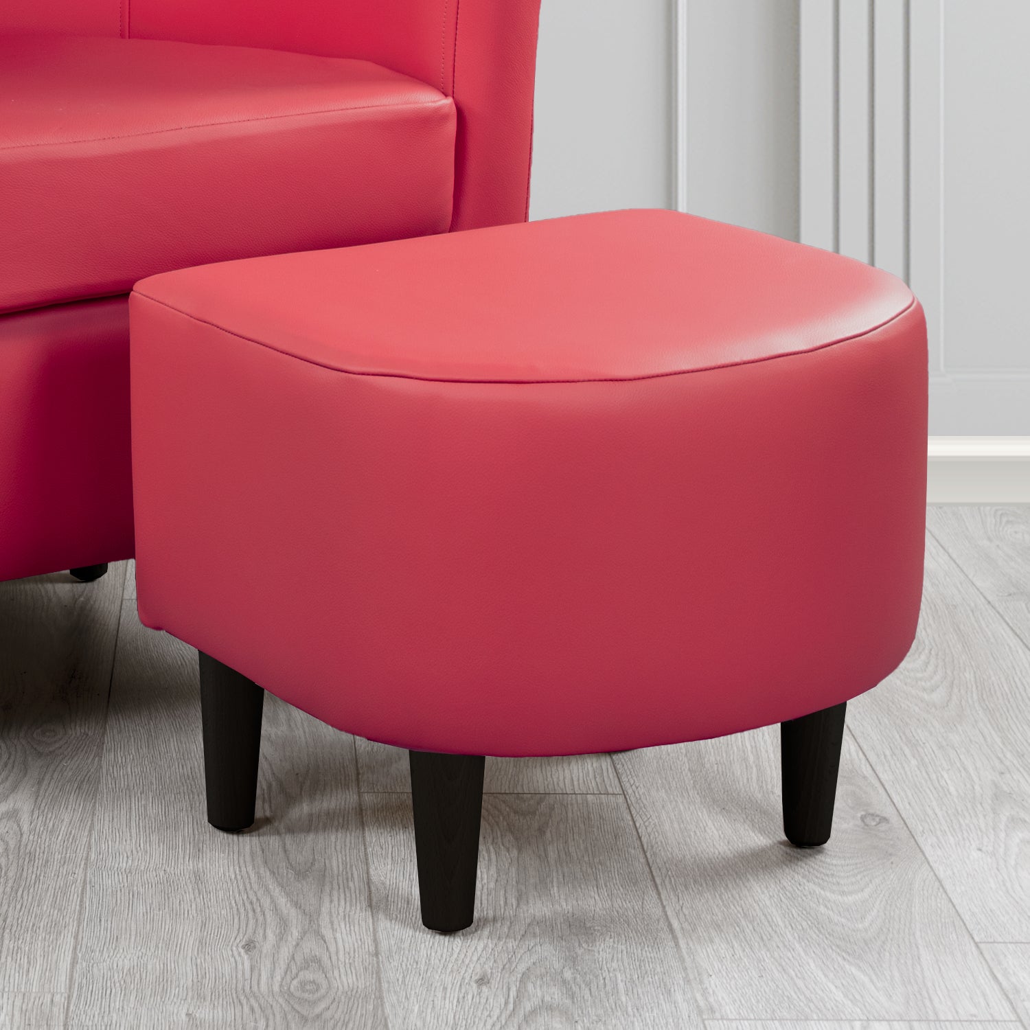 St Tropez Footstool in Shelly Crib 5 Genuine Leather