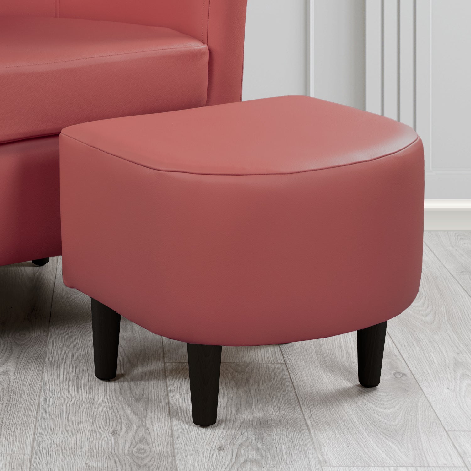 St Tropez Footstool in Shelly Crib 5 Genuine Leather