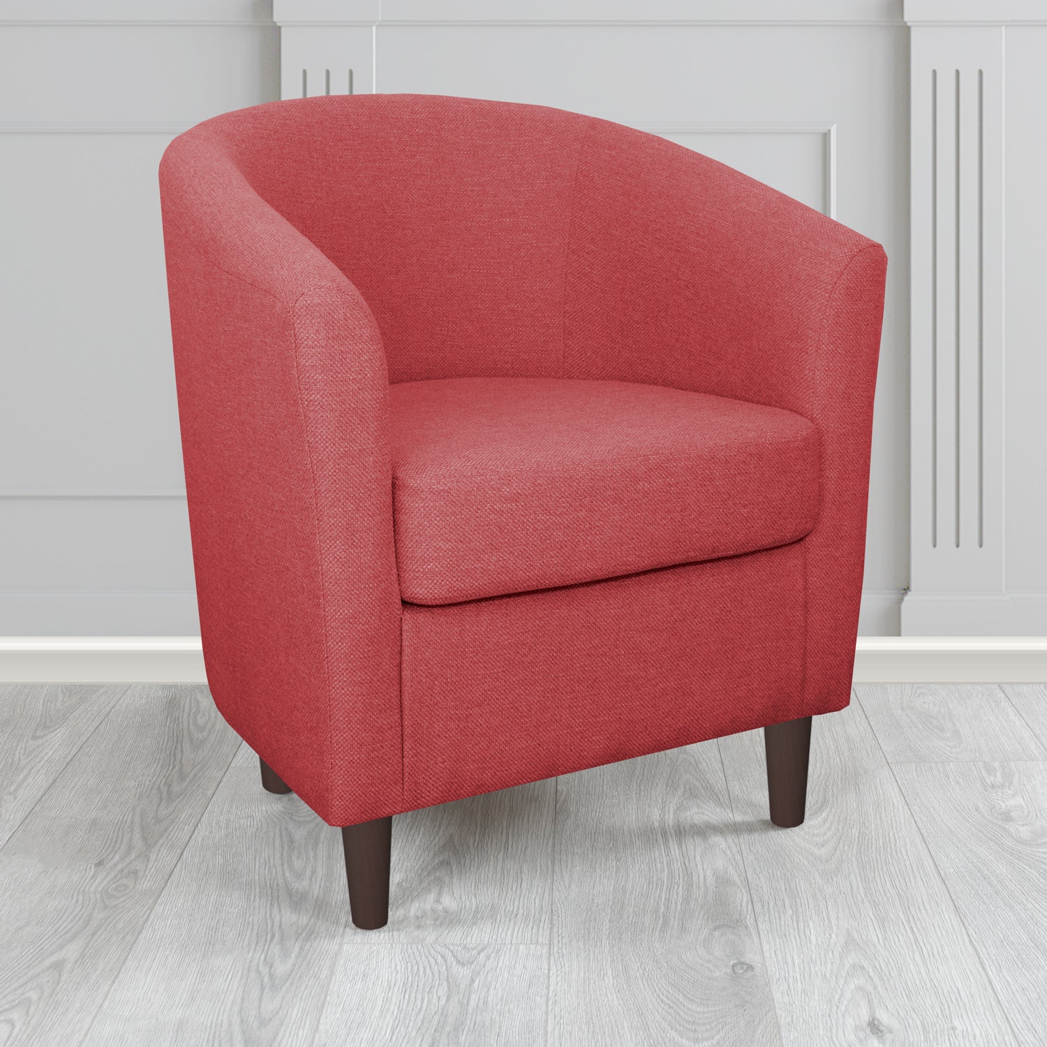 St Tropez Tub Chair in Crib 5 Garda Rose GAR2207 Plain Flatweave Fabric