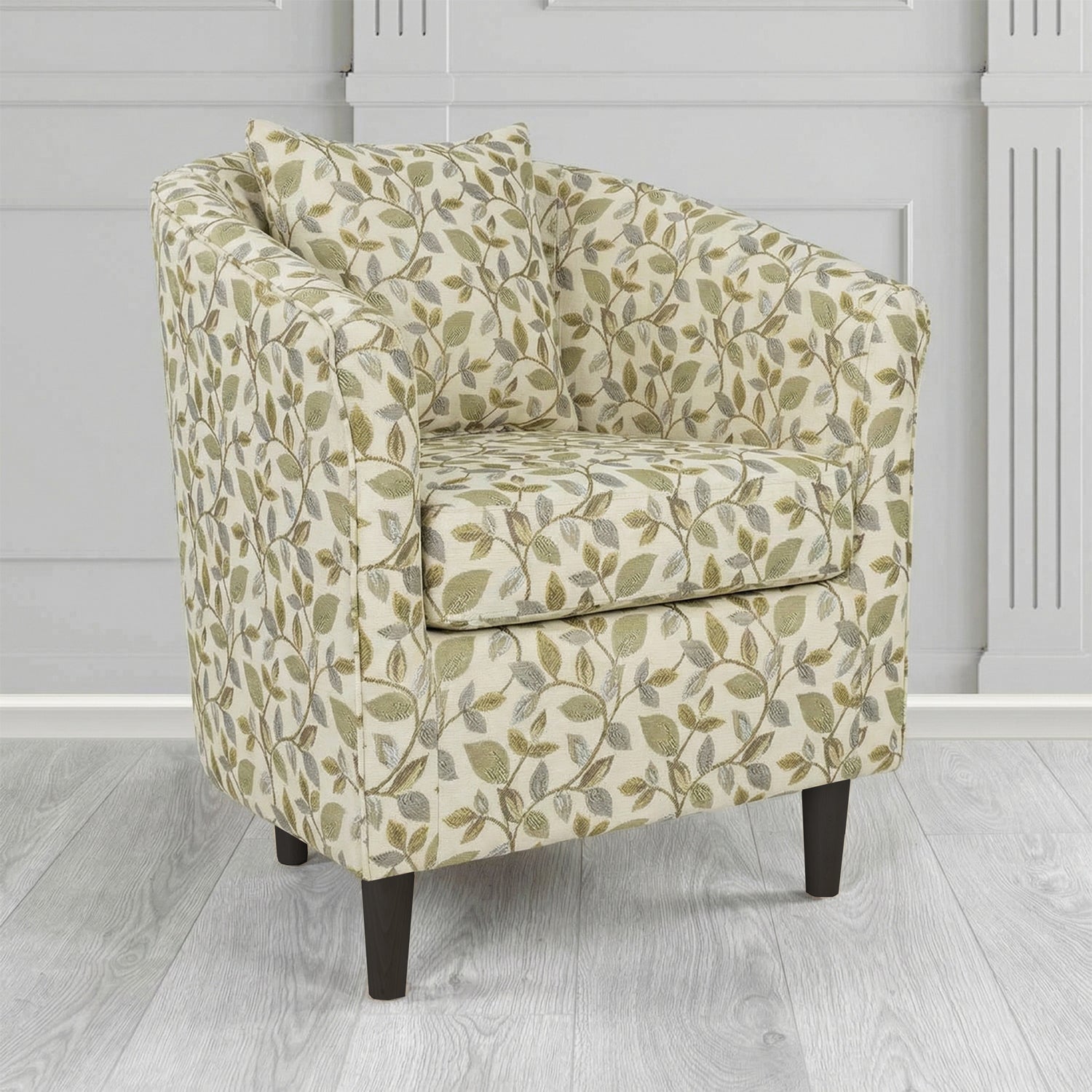 St Tropez Tub Chair in Porter and Stone Vercelli Floral Fabric with Scatter Cushion