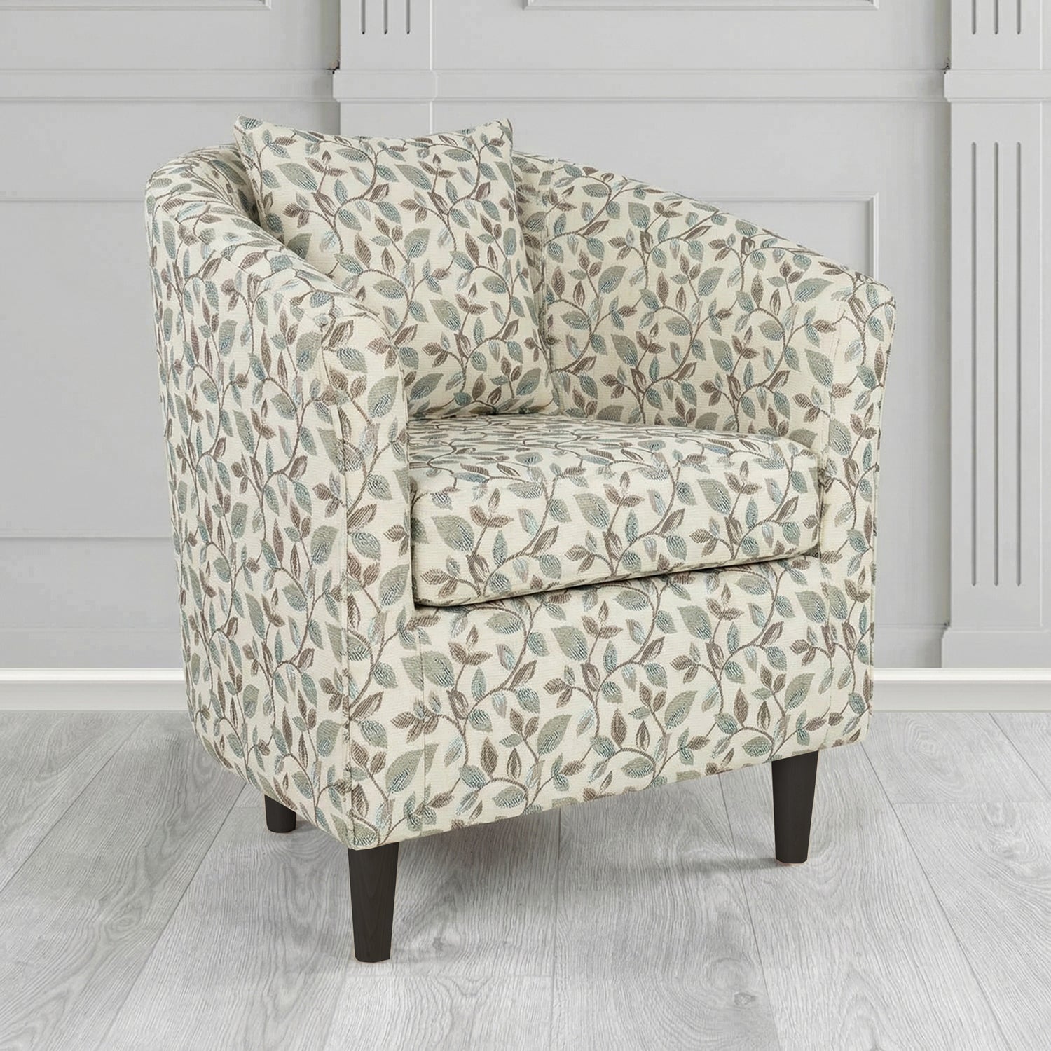 St Tropez Tub Chair in Porter and Stone Vercelli Floral Fabric with Scatter Cushion