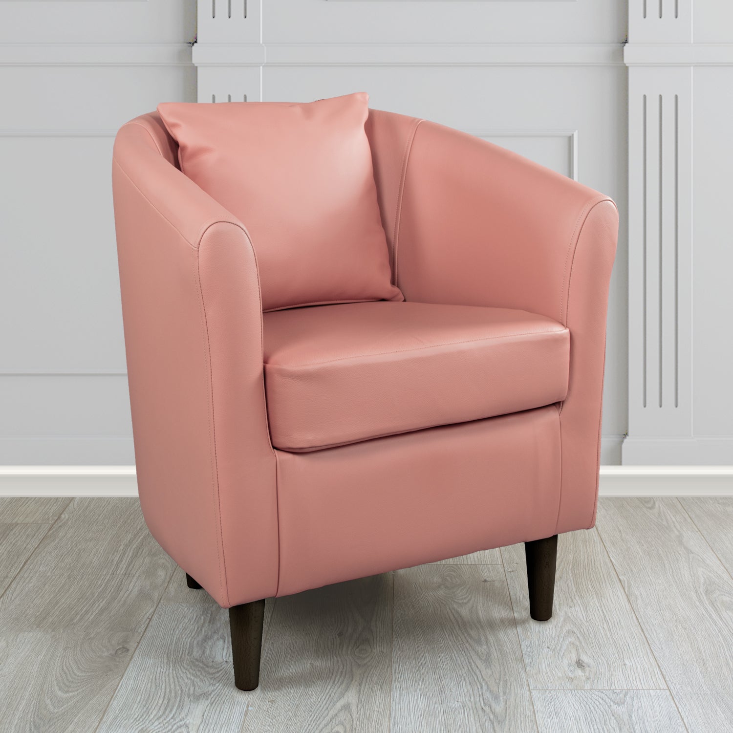 St Tropez Shelly Crib 5 Genuine Leather Tub Chair with Scatter Cushion