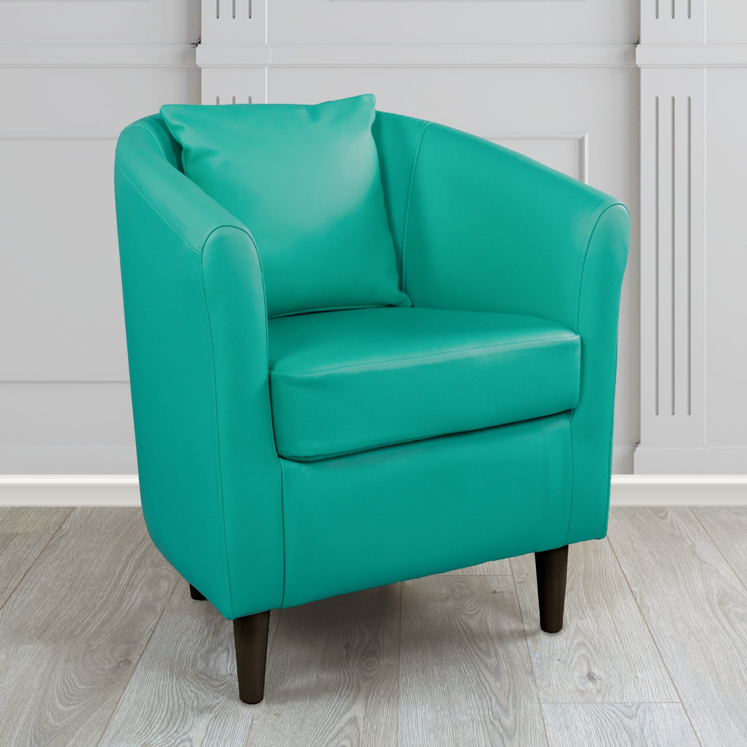 St Tropez Shelly Crib 5 Genuine Leather Tub Chair with Scatter Cushion