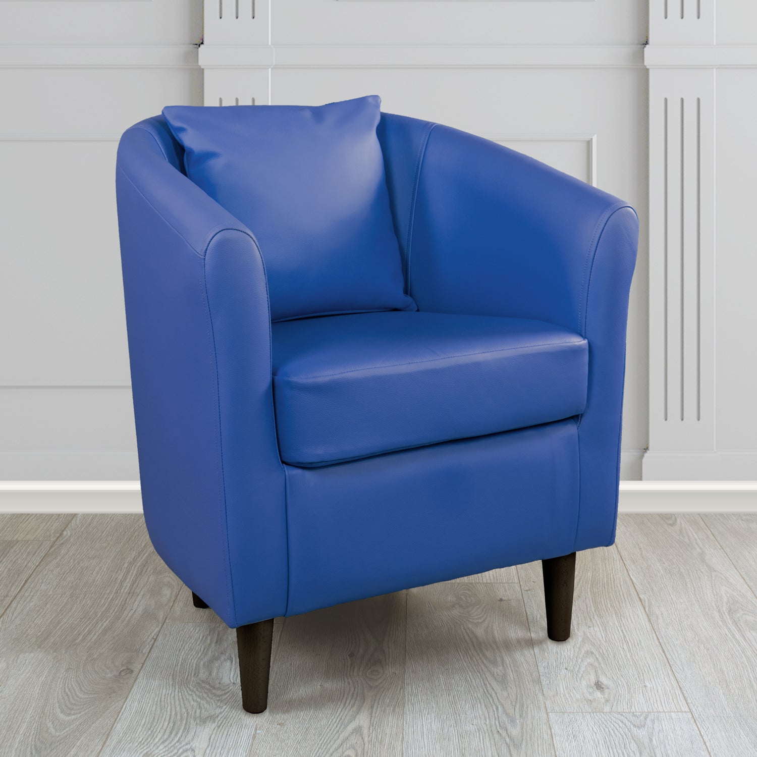 St Tropez Shelly Crib 5 Genuine Leather Tub Chair with Scatter Cushion