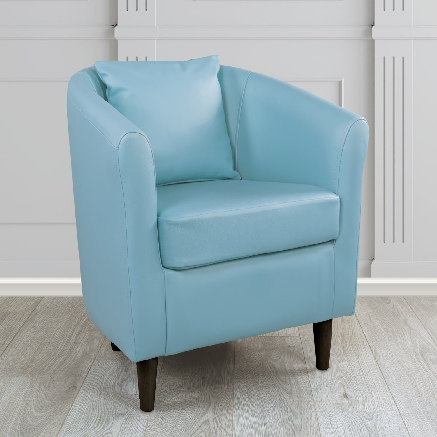 St Tropez Shelly Crib 5 Genuine Leather Tub Chair with Scatter Cushion