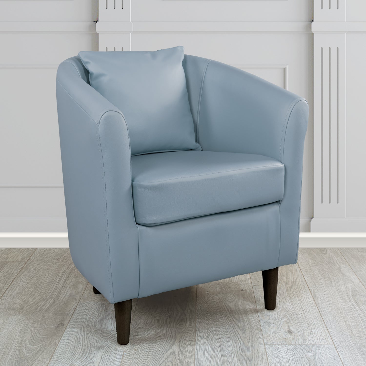St Tropez Shelly Crib 5 Genuine Leather Tub Chair with Scatter Cushion