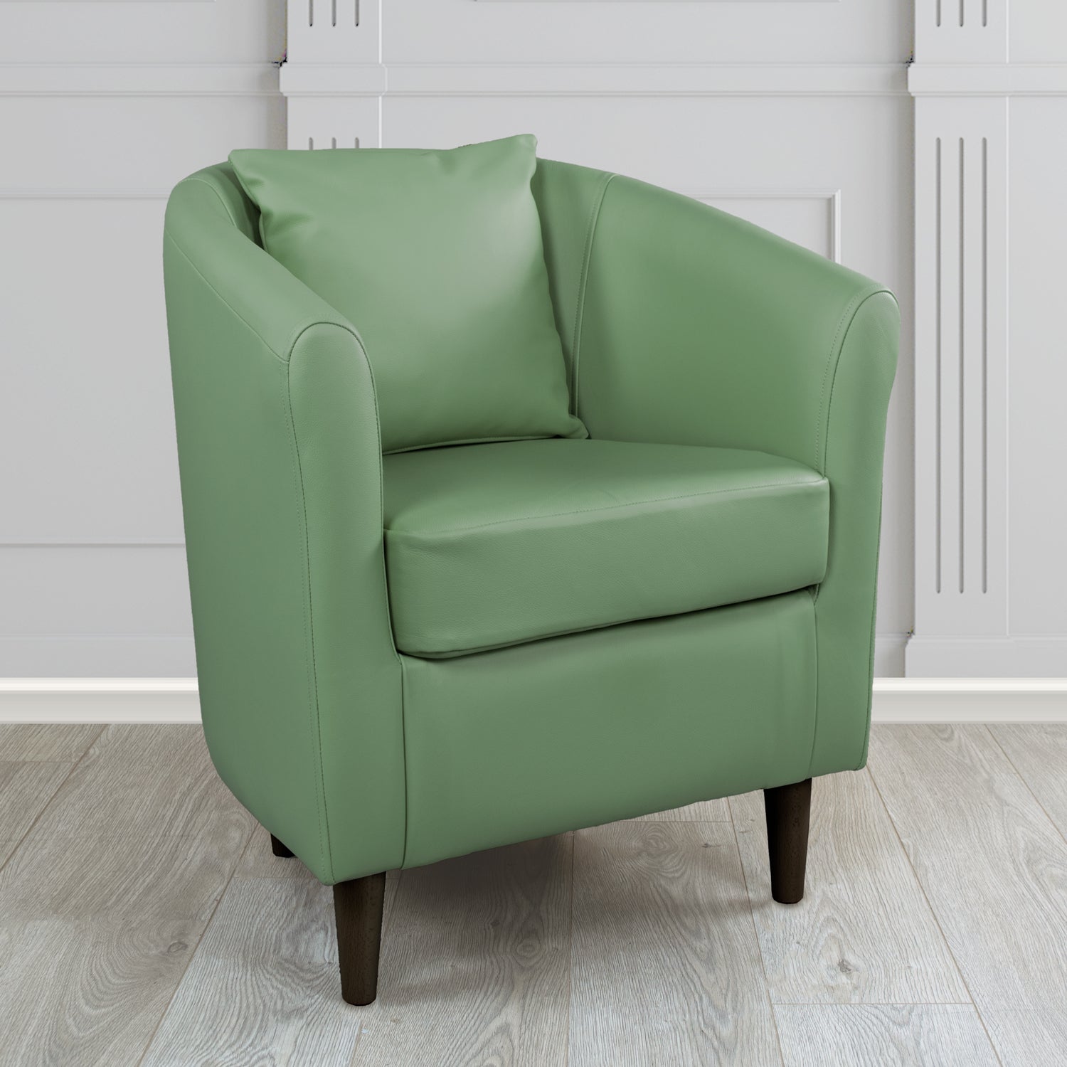 St Tropez Shelly Crib 5 Genuine Leather Tub Chair with Scatter Cushion